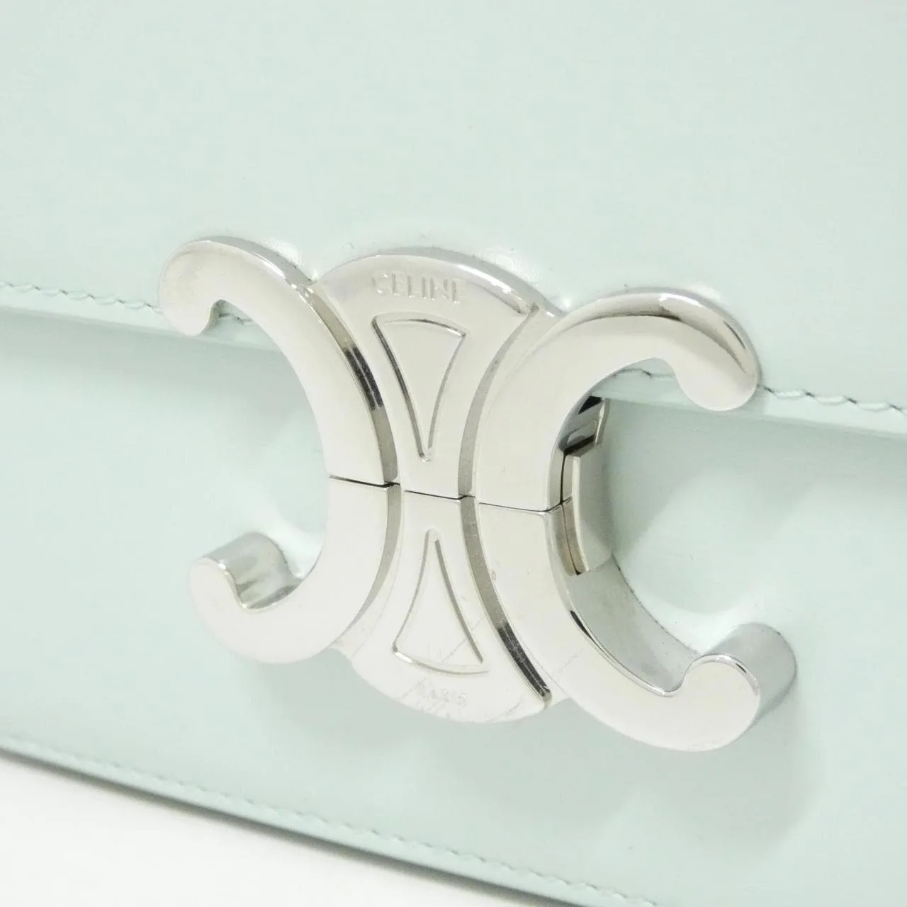 CELINE Triomphe 188423BF4 Shoulder 黑色 中古品A - 縮圖 4