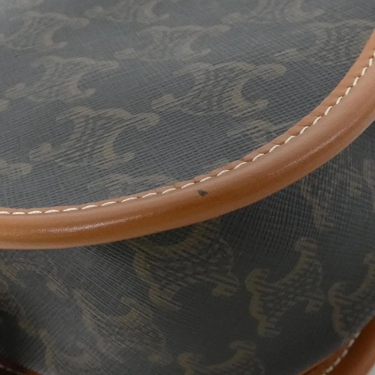 CELINE Triomphe 191502BZJ Shoulder Canvas 黑色 帆布 中古品A - 縮圖 3