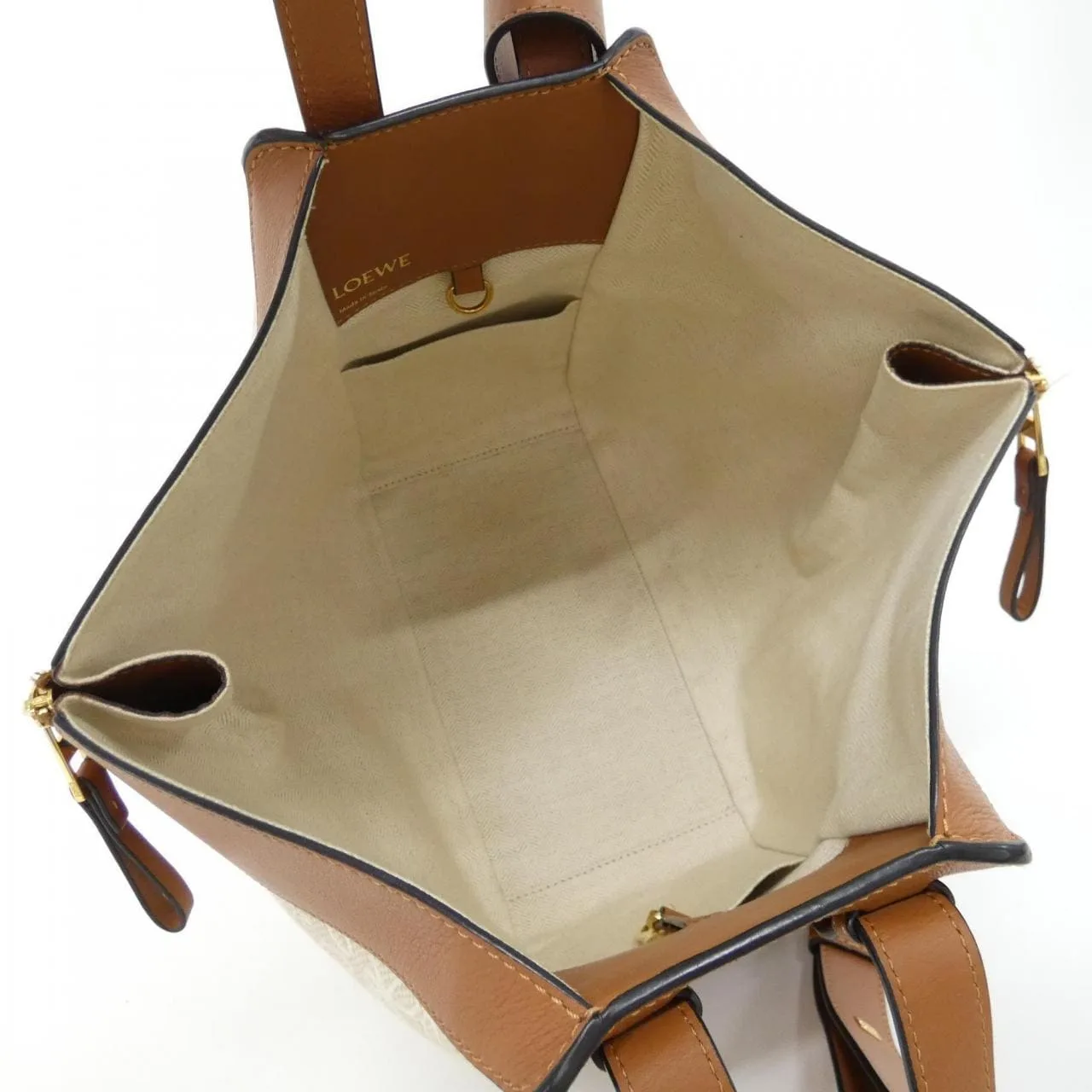 LOEWE Hammock A538S35X29 肩背包 帆布 黑色 帆布 中古品A - 縮圖 9