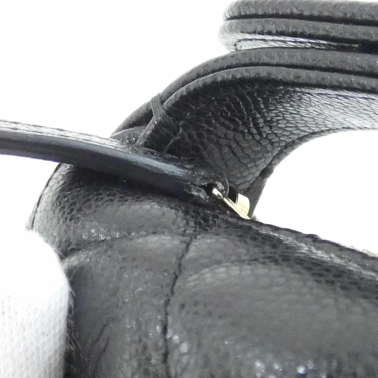 CHANEL Timeless Classic AP4386 Handbag Grained Calfskin 黑色 荔枝紋牛皮 中古品A - 縮圖 7