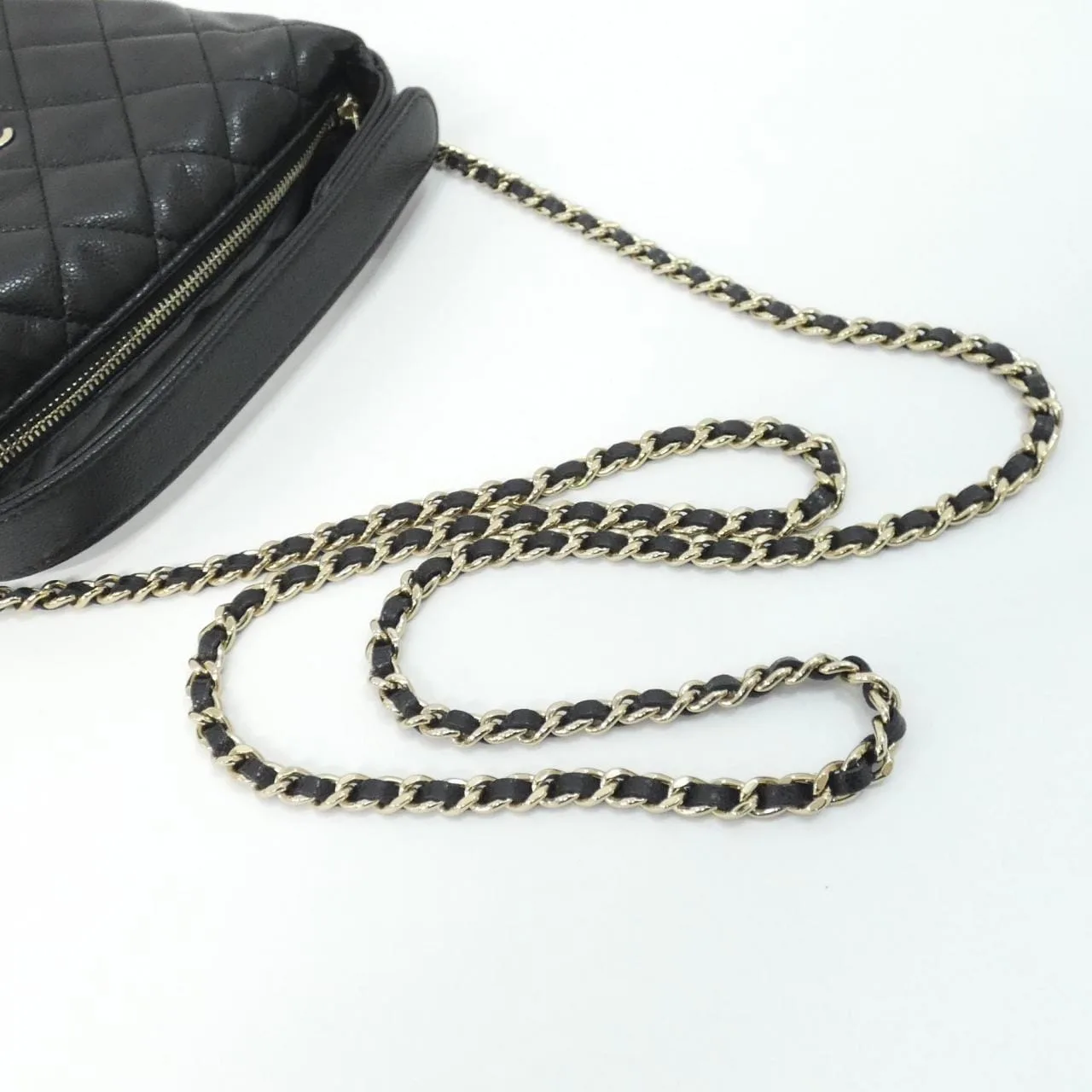 CHANEL Timeless Classic AP4386 Handbag Grained Calfskin 黑色 荔枝紋牛皮 中古品A - 縮圖 9