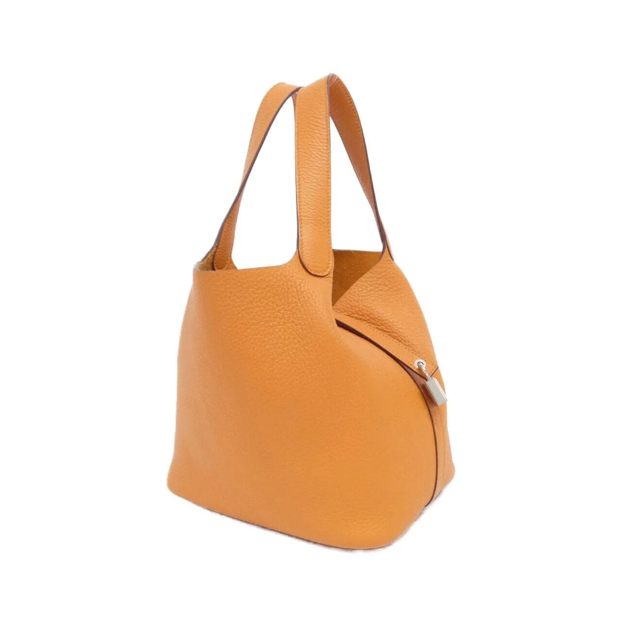 HERMES Picotin 060991CK Handbag Clemence Orange