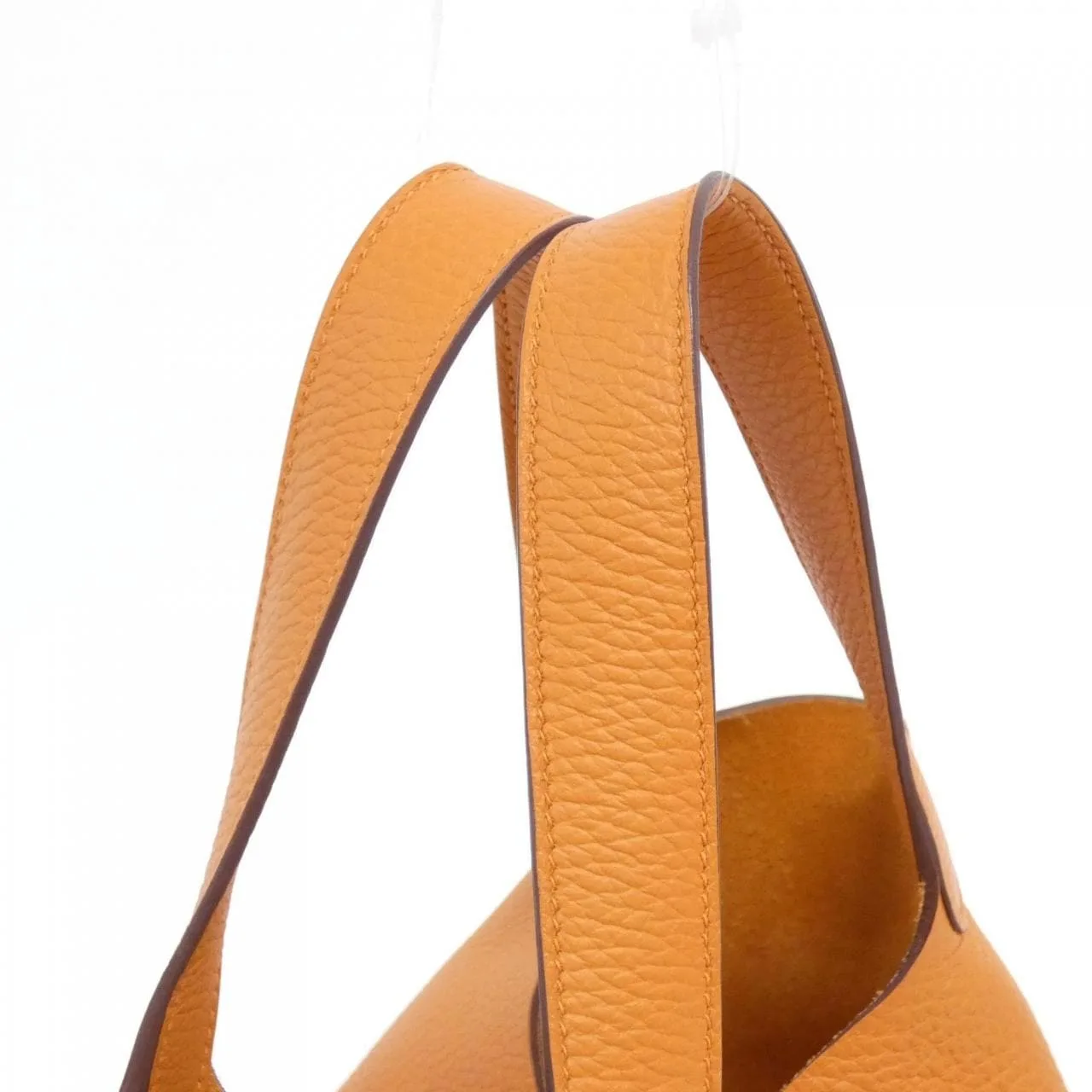 HERMES Picotin 060991CK Handbag Clemence Orange Clemence Leather Rank A - Thumbnail 5