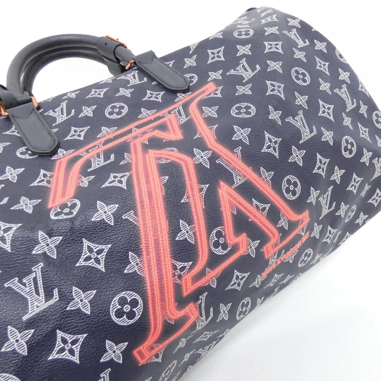 LOUIS VUITTON Keepall M43684 波士頓包 Monogram 藍色 Monogram 中古品A - 縮圖 5