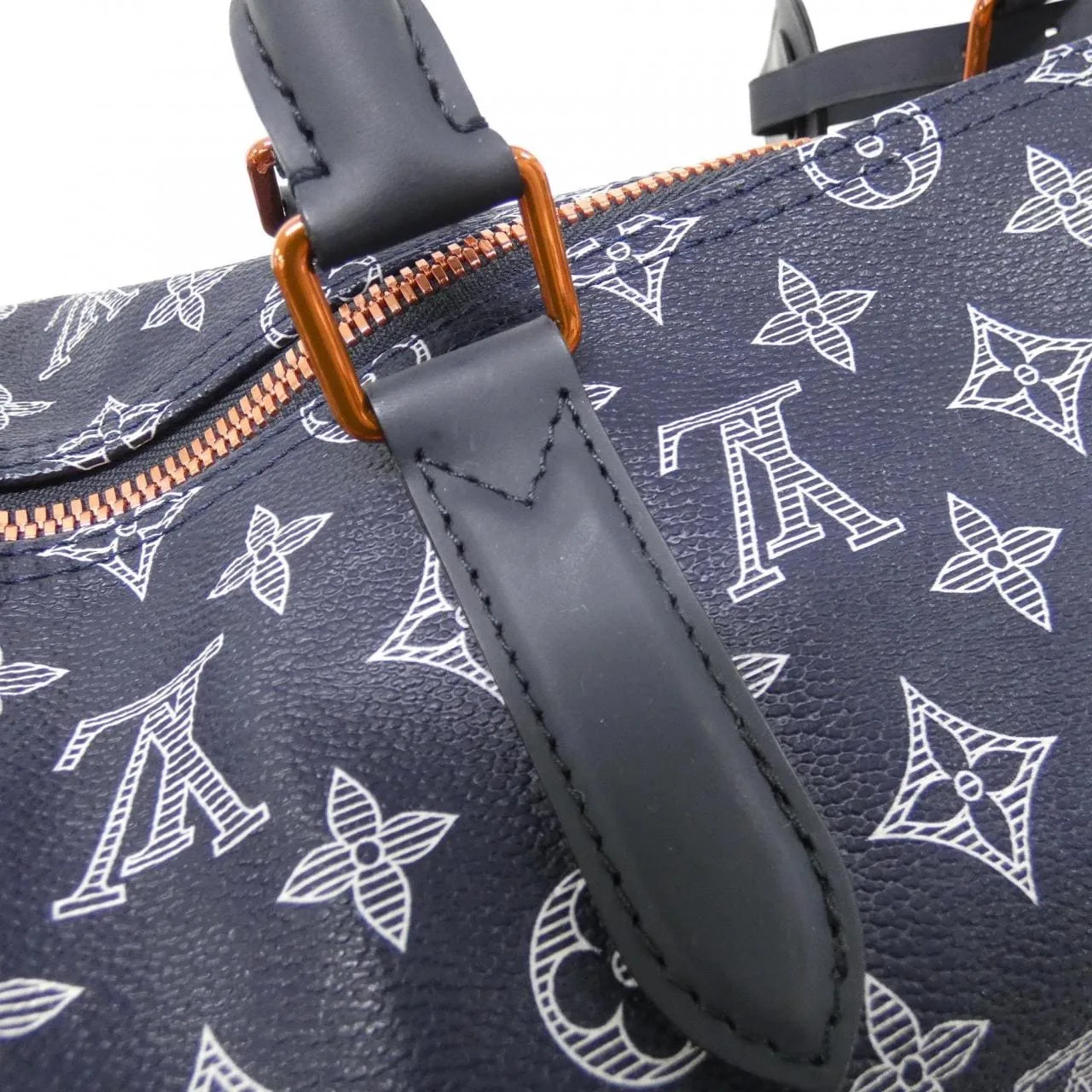 LOUIS VUITTON Keepall M43684 波士頓包 Monogram 藍色 Monogram 中古品A - 縮圖 7