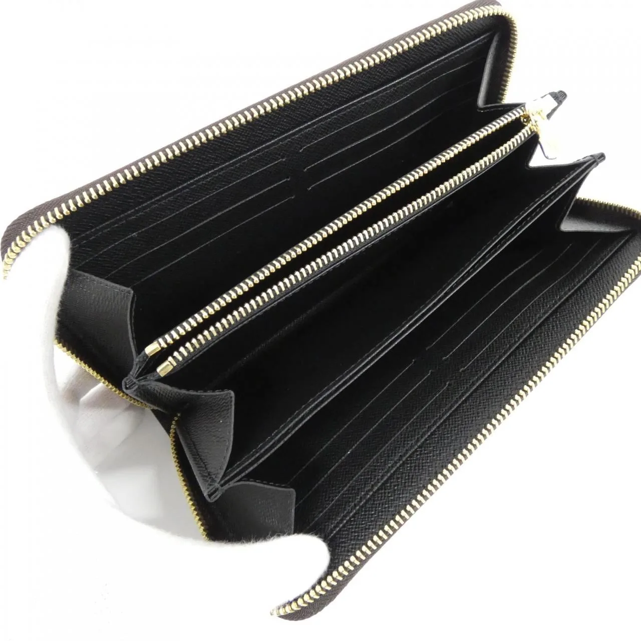 LOUIS VUITTON M82444 Wallet Monogram 黑色 Monogram 中古品A - 縮圖 3