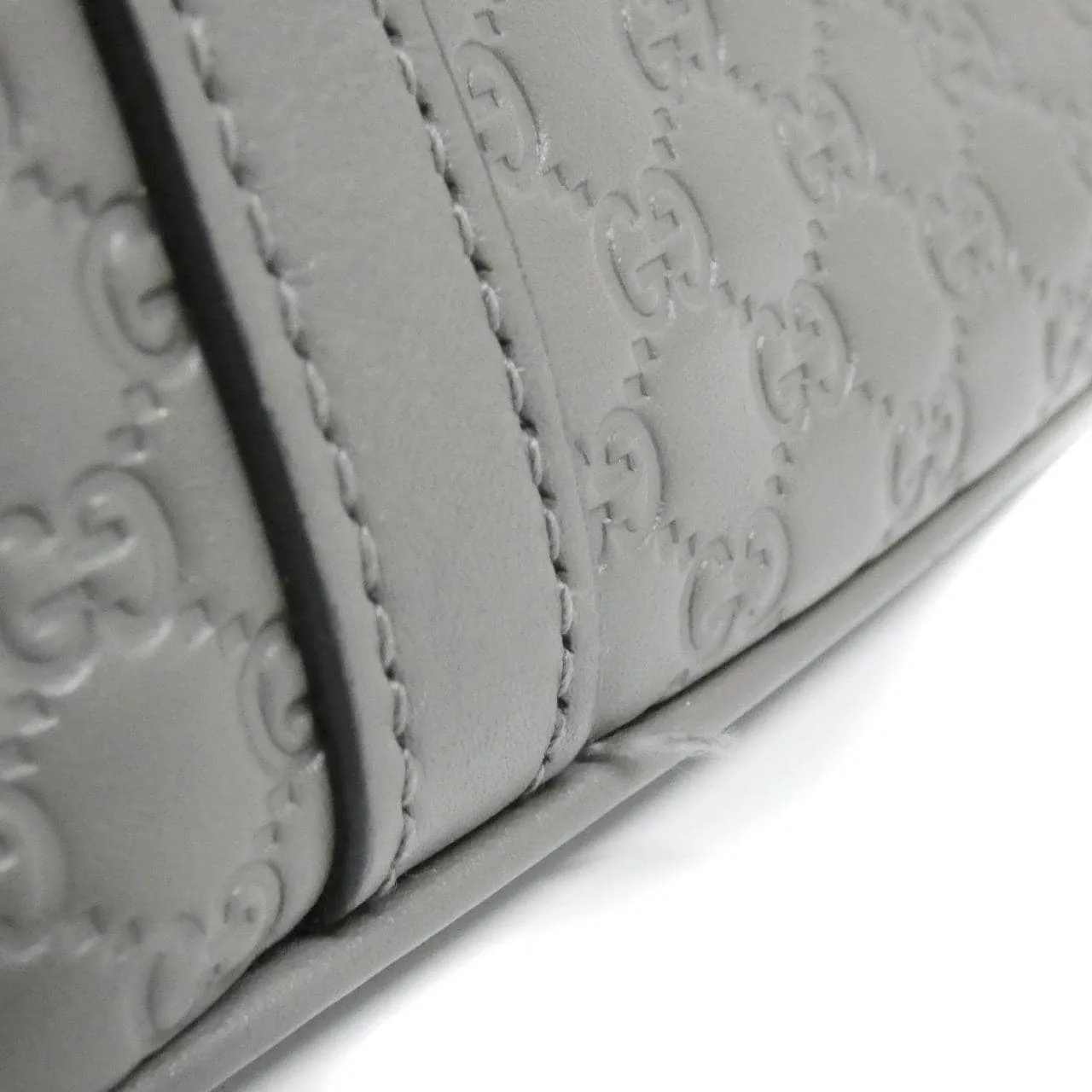 GUCCI GG Supreme 449654 BMJ1G Handbag Leather 黑色 皮革 中古品A - 縮圖 4