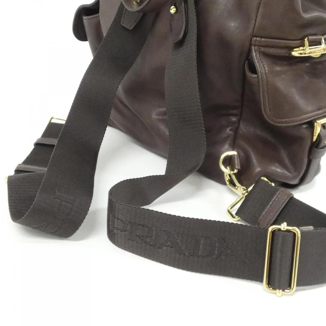 PRADA 1BZ080 背包 黑色 中古品A - 縮圖 8