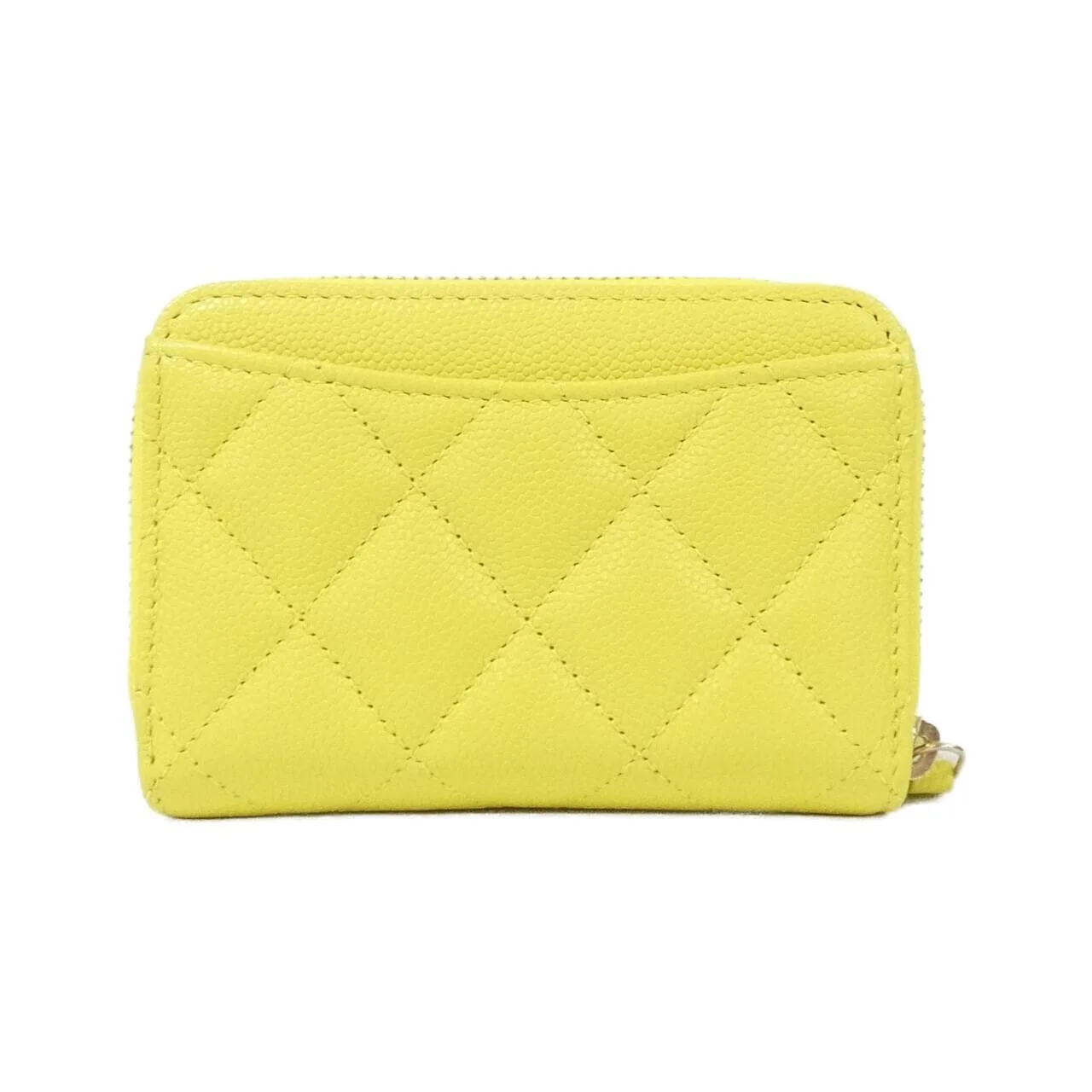 CHANEL Timeless Classic AP0216 Coin Case Grained Calfskin 黃色 荔枝紋牛皮 中古品A - 縮圖 2