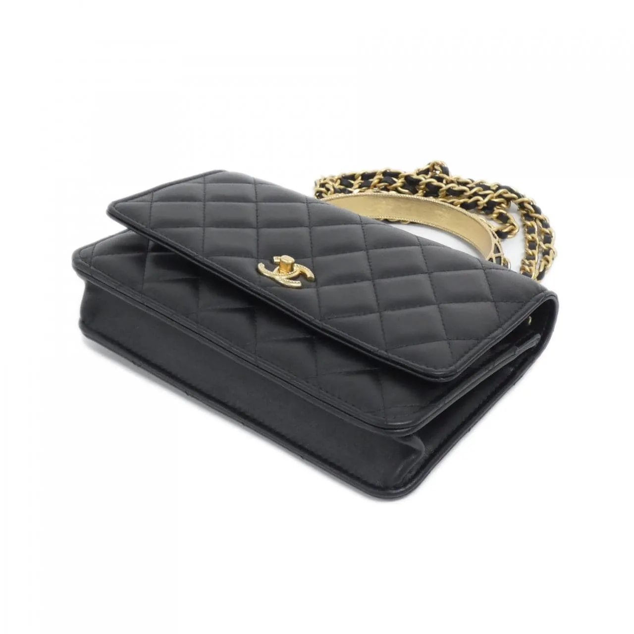 CHANEL Chanel 19 AP3370 Wallet Lambskin Black Lambskin Rank A - Thumbnail 3