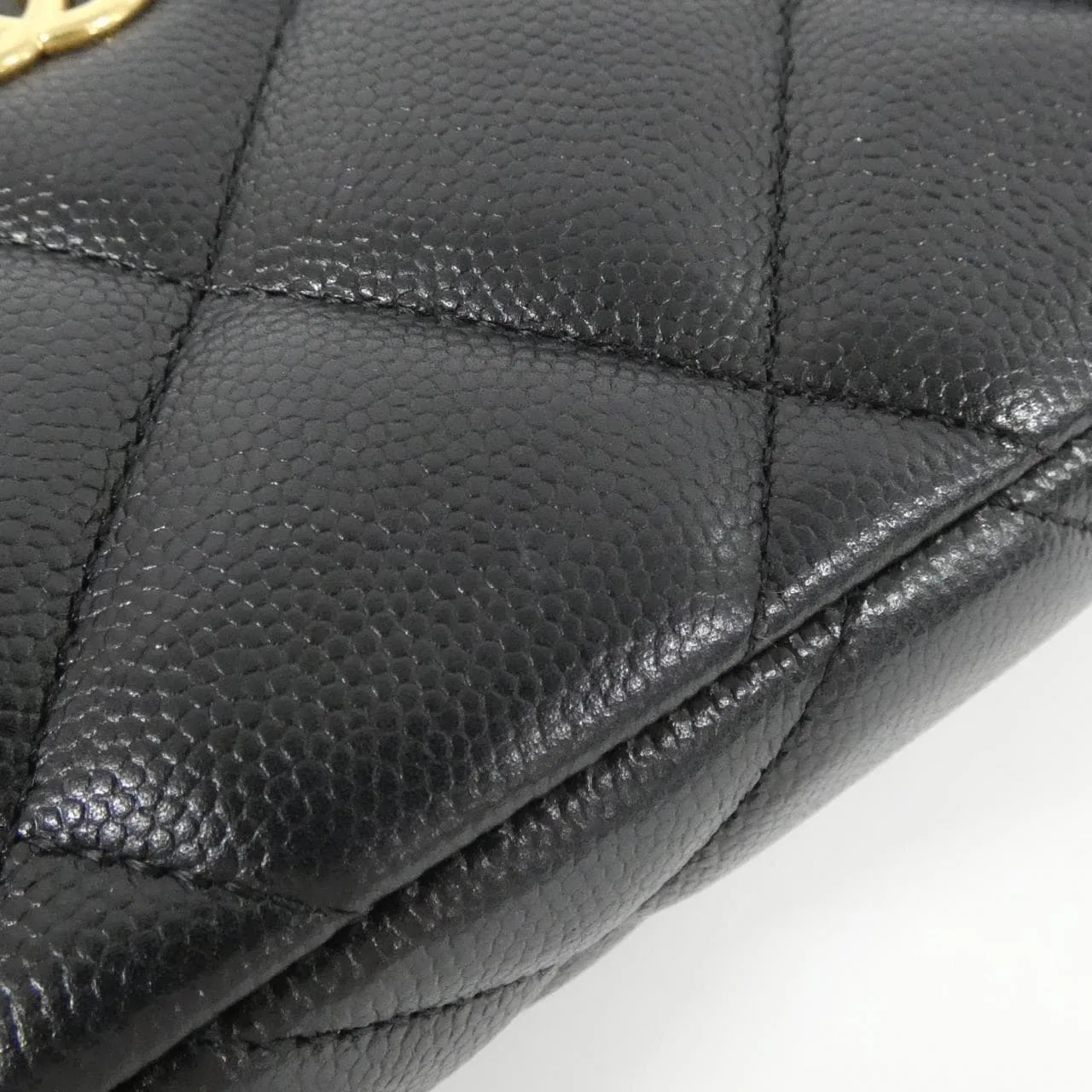CHANEL Chanel 19 AP3495 Wallet Grained Calfskin 黑色 荔枝紋牛皮 中古品A - 縮圖 4