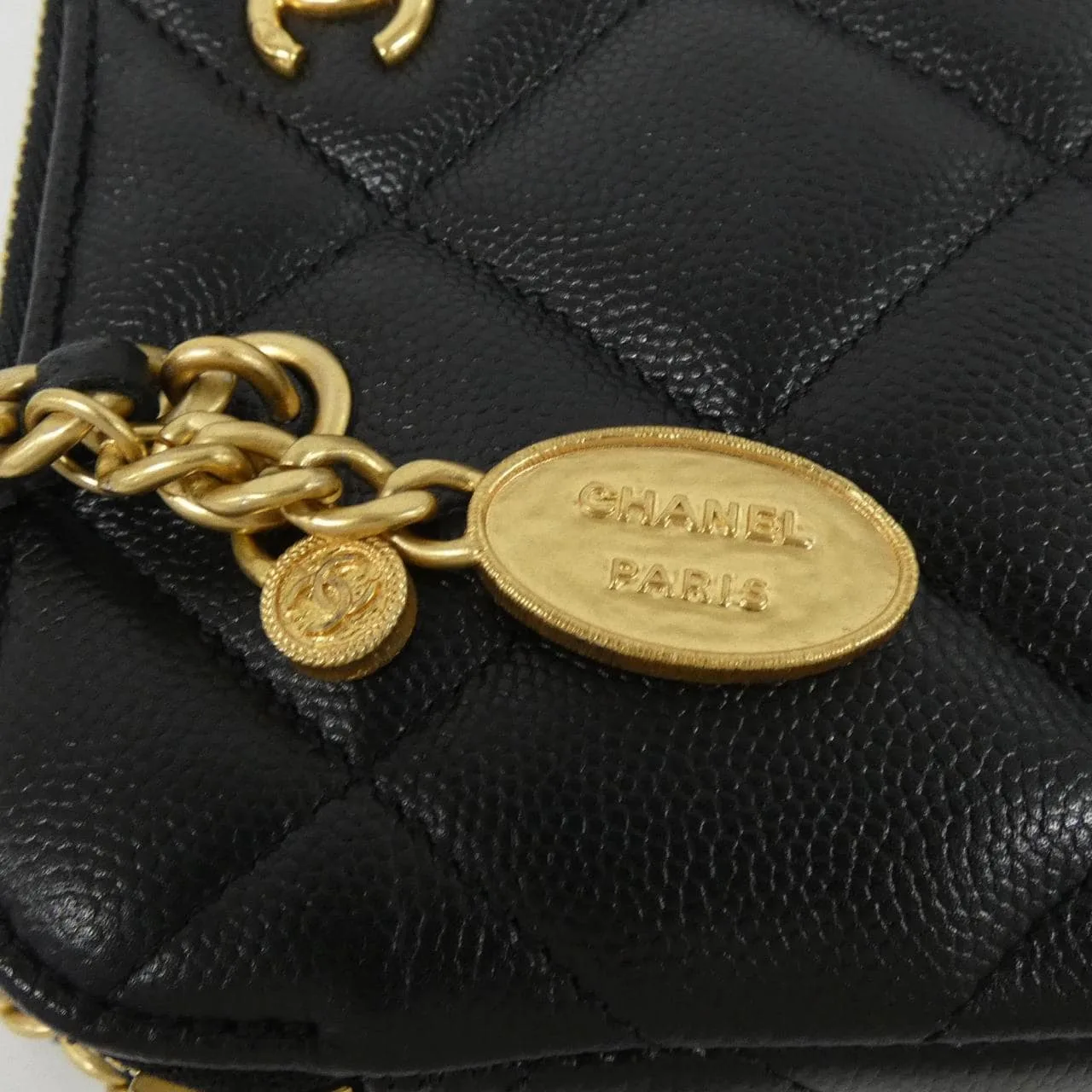 CHANEL Chanel 19 AP3495 Wallet Grained Calfskin 黑色 荔枝紋牛皮 中古品A - 縮圖 5