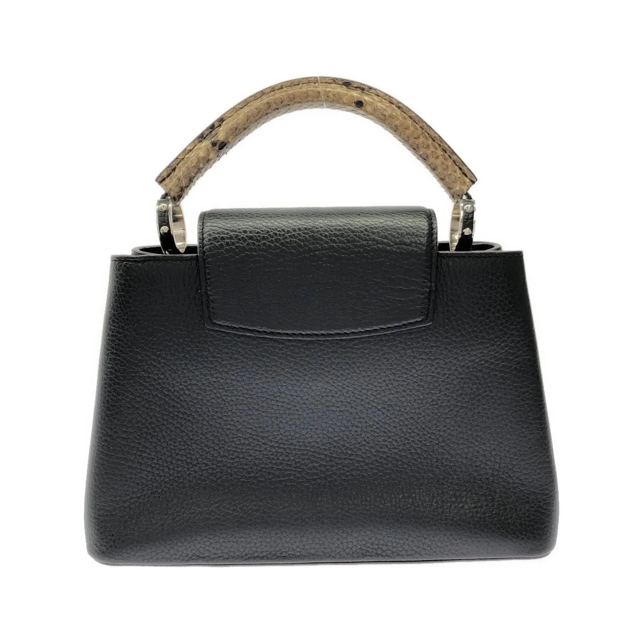 LOUIS VUITTON Capucines N92040 Handbag Leather 黑色 皮革 中古品A - 縮圖 2