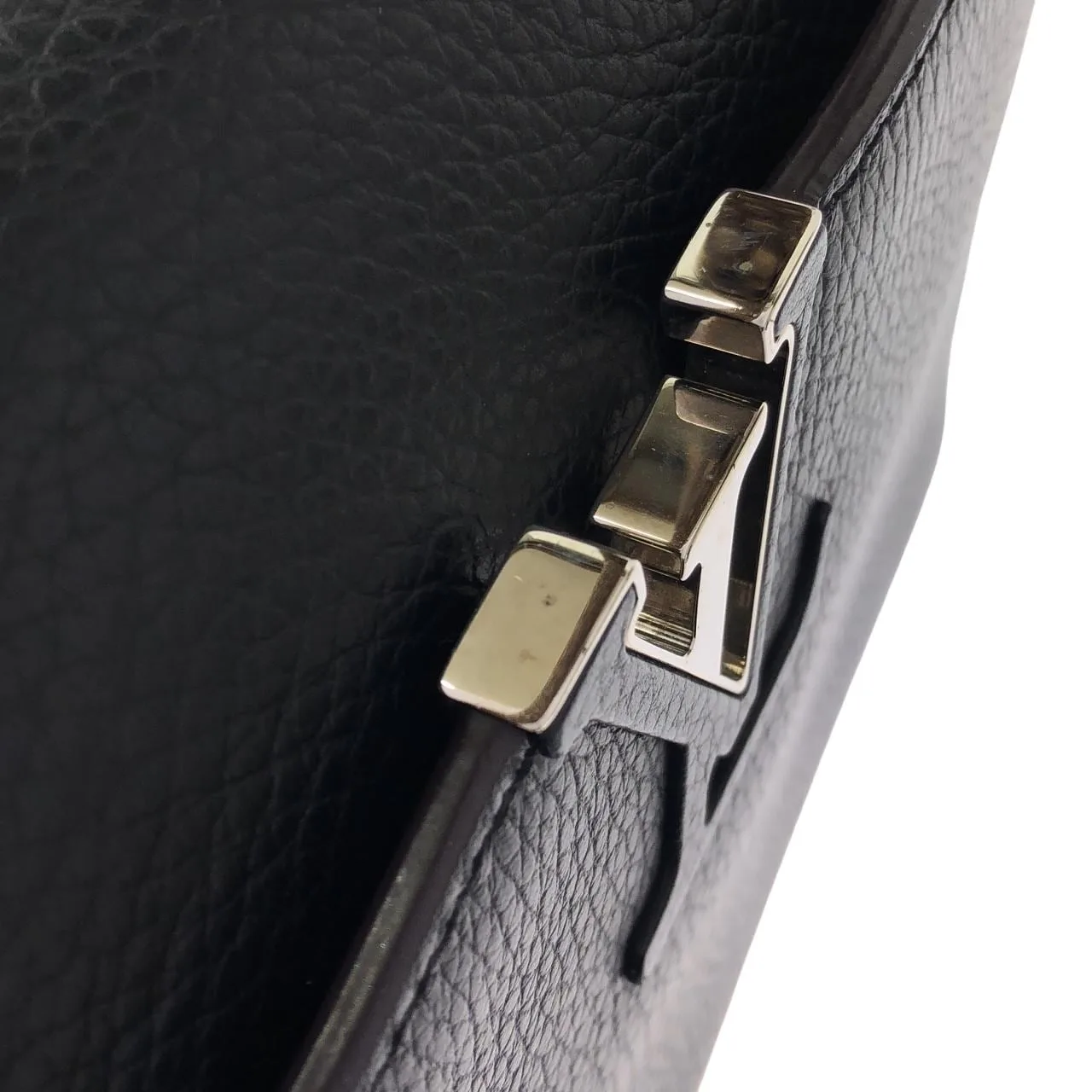 LOUIS VUITTON Capucines N92040 Handbag Leather 黑色 皮革 中古品A - 縮圖 5