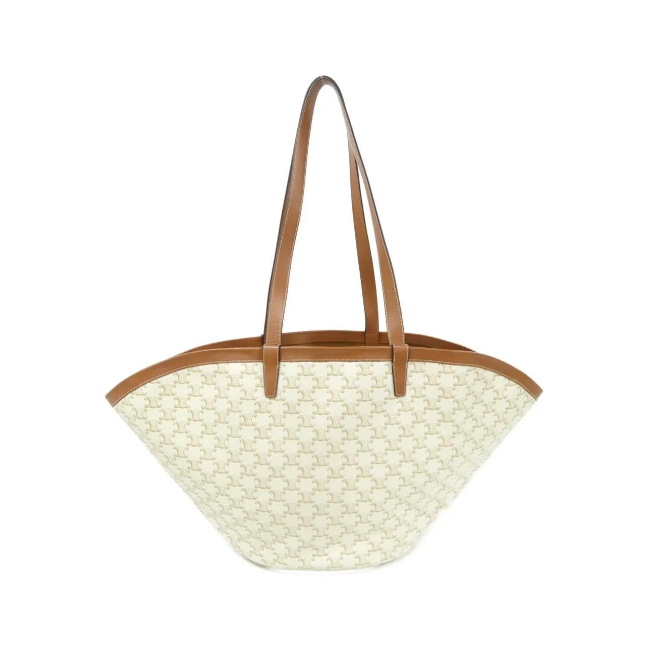 CELINE 196262CYX 手提包 帆布 白色 帆布 中古品A - 縮圖 2