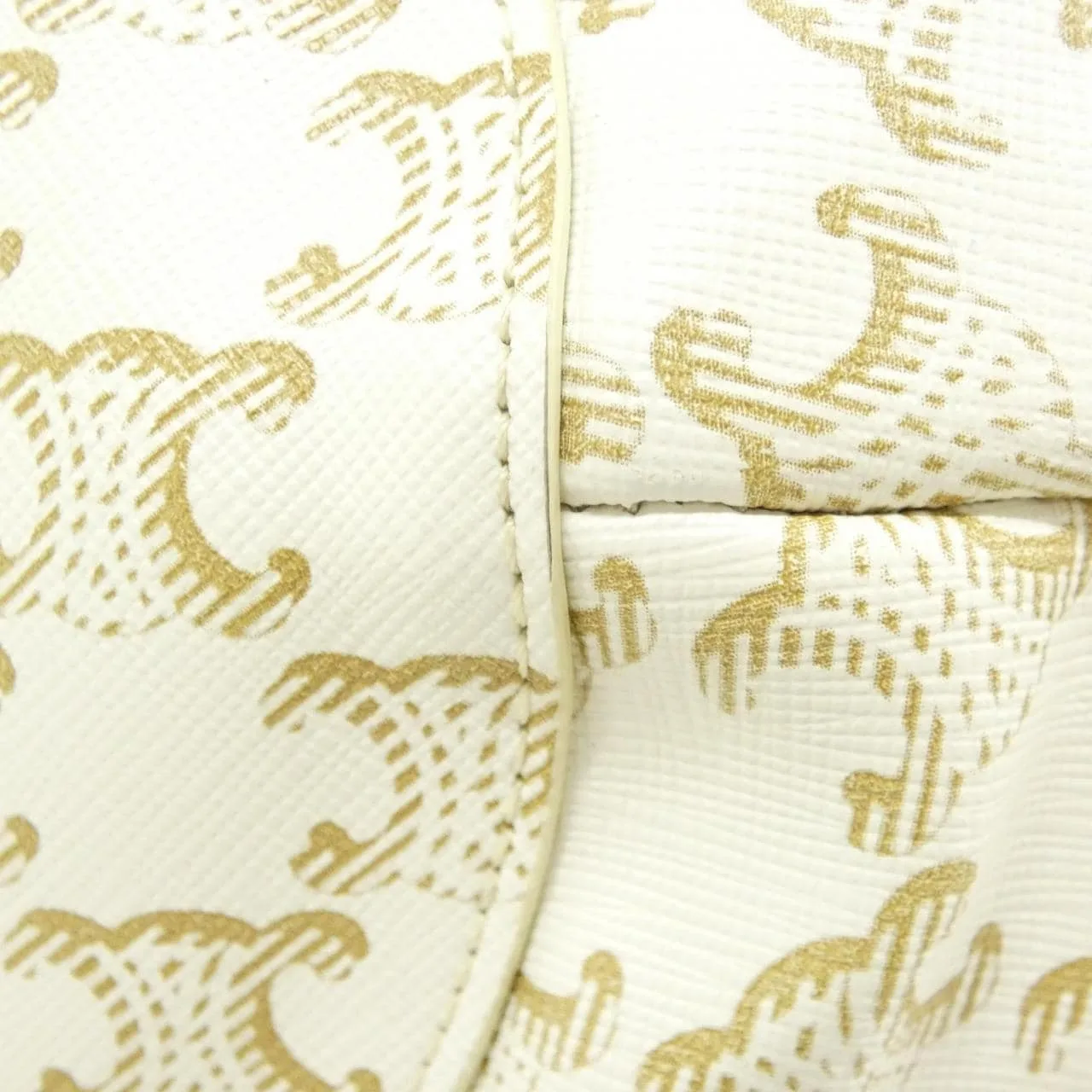 CELINE 196262CYX 手提包 帆布 白色 帆布 中古品A - 縮圖 3