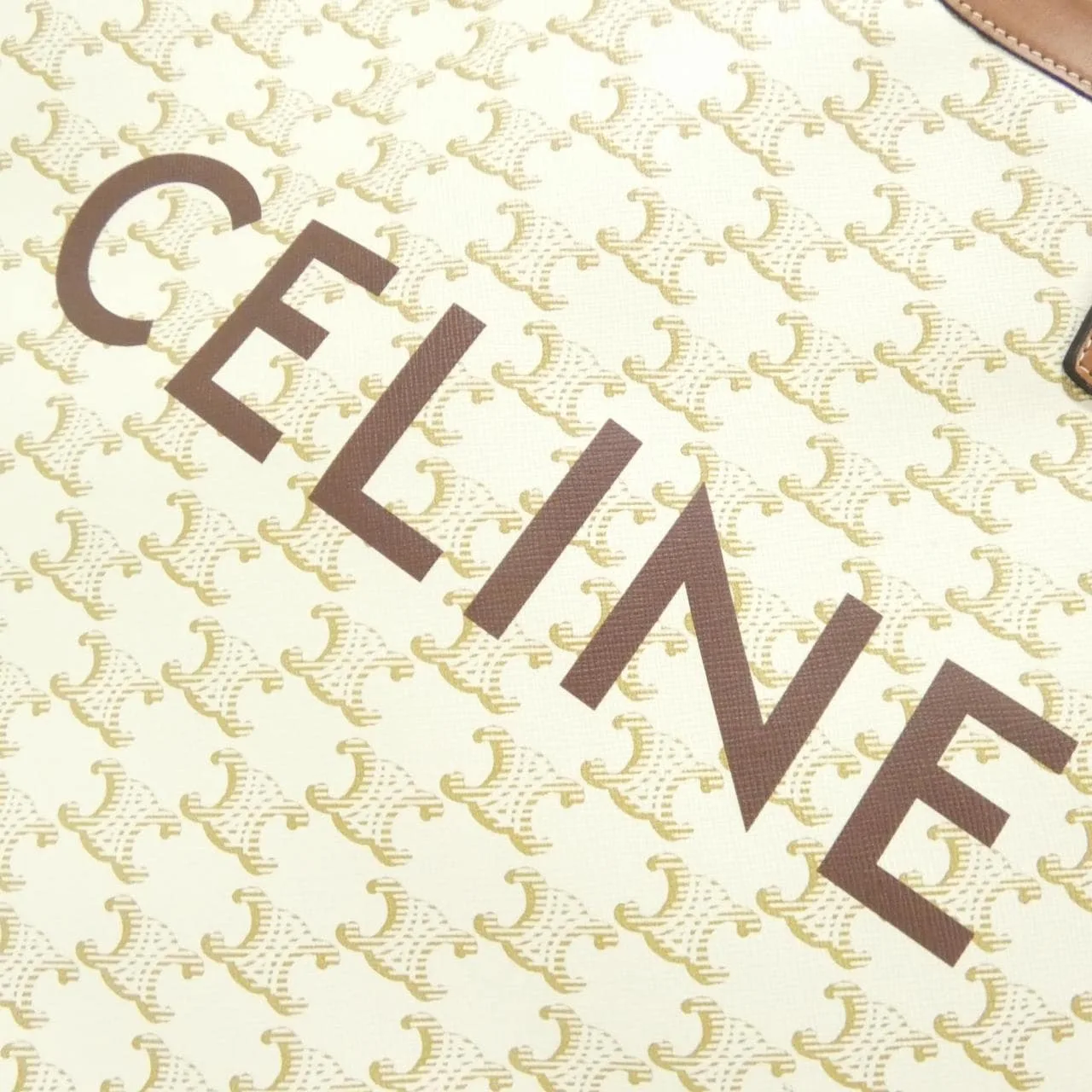 CELINE 196262CYX 手提包 帆布 白色 帆布 中古品A - 縮圖 4