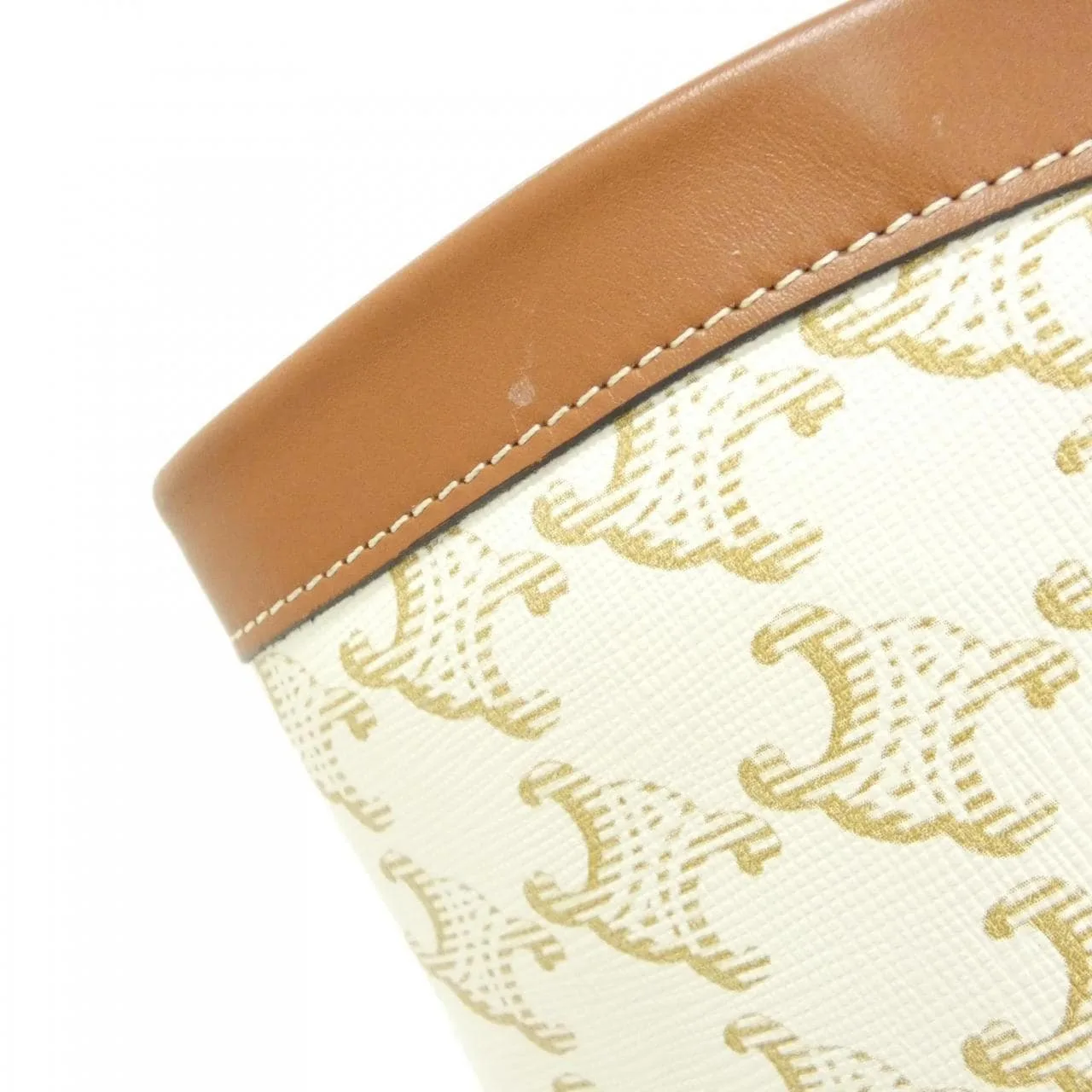 CELINE 196262CYX 手提包 帆布 白色 帆布 中古品A - 縮圖 5