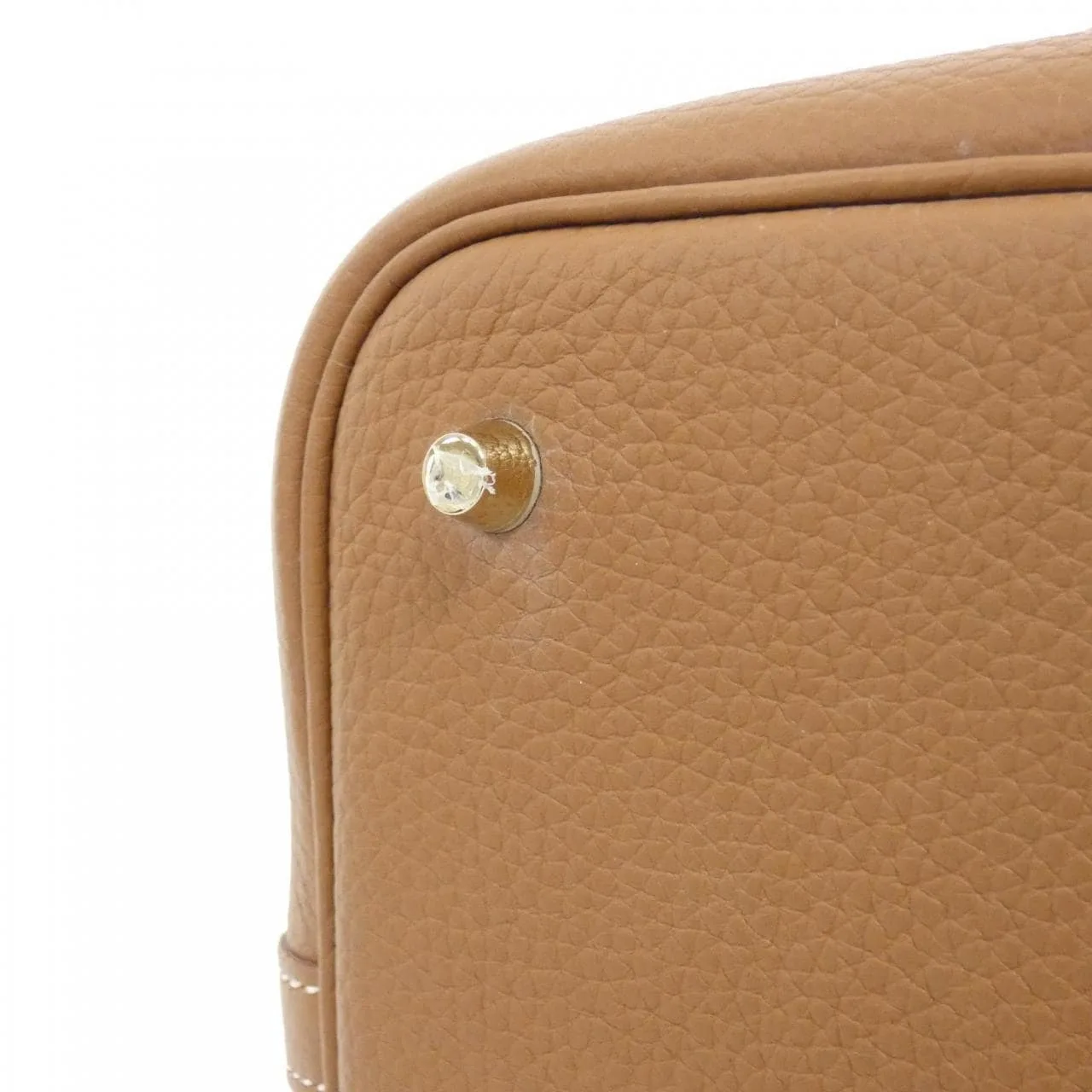 HERMES Picotin 060991CC Handbag Clemence Gold Clemence Leather Rank A - Thumbnail 2