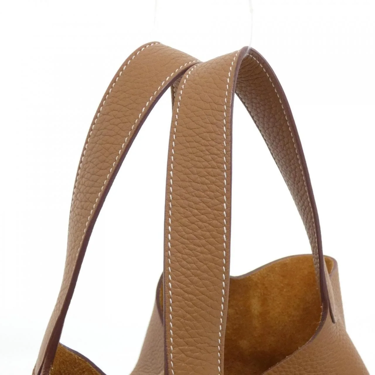 HERMES Picotin 060991CC Handbag Clemence Gold Clemence Leather Rank A - Thumbnail 6