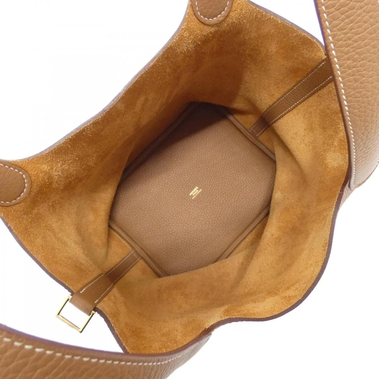 HERMES Picotin 060991CC Handbag Clemence Gold Clemence Leather Rank A - Thumbnail 7
