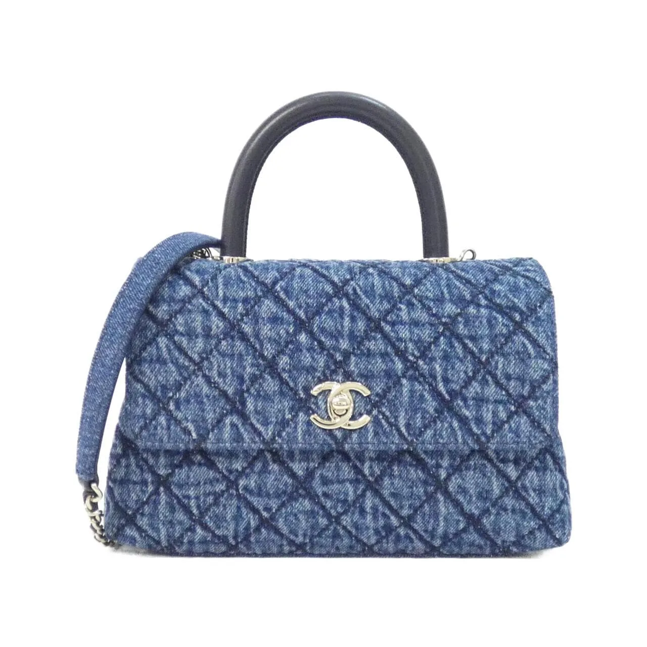 CHANEL Matelasse 92990 Handbag Denim Blue