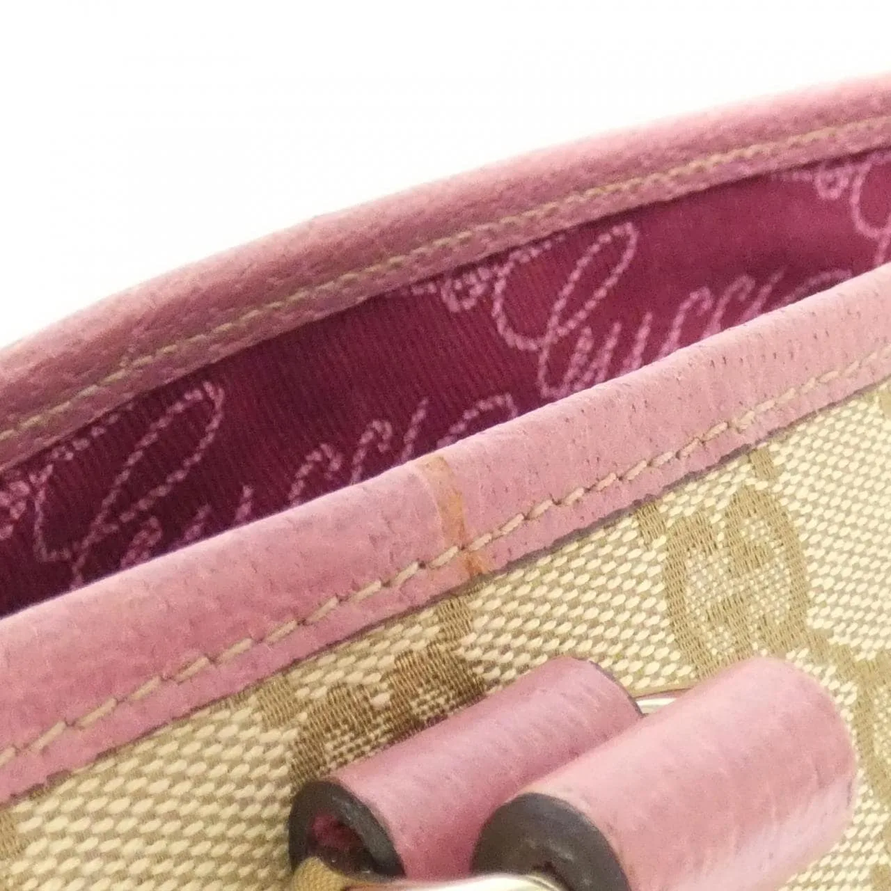 GUCCI 153009 手提包 帆布 米色 帆布 中古品A - 縮圖 5