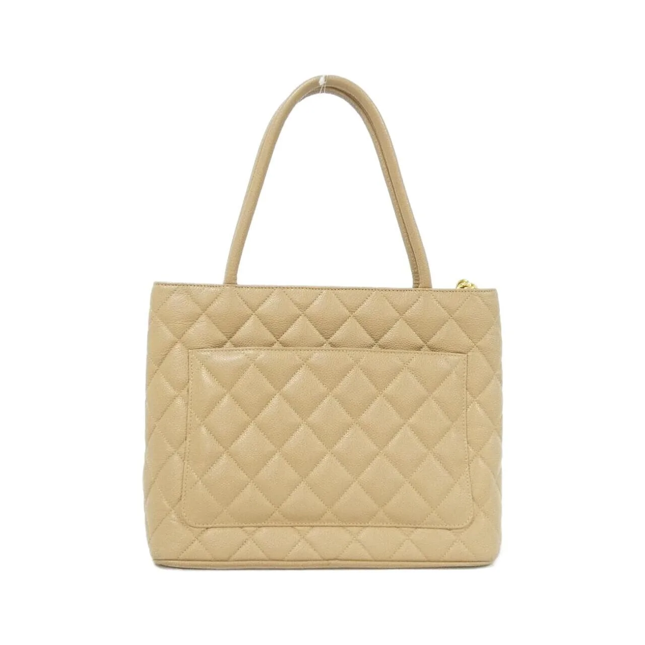 CHANEL Matelasse 1804 Handbag Grained Calfskin Beige Grained Calfskin Rank A - Thumbnail 2