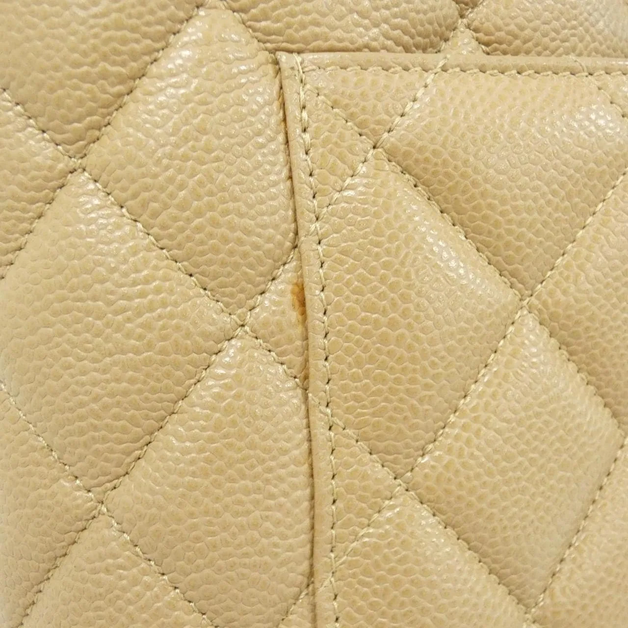 CHANEL Matelasse 1804 Handbag Grained Calfskin Beige Grained Calfskin Rank A - Thumbnail 5