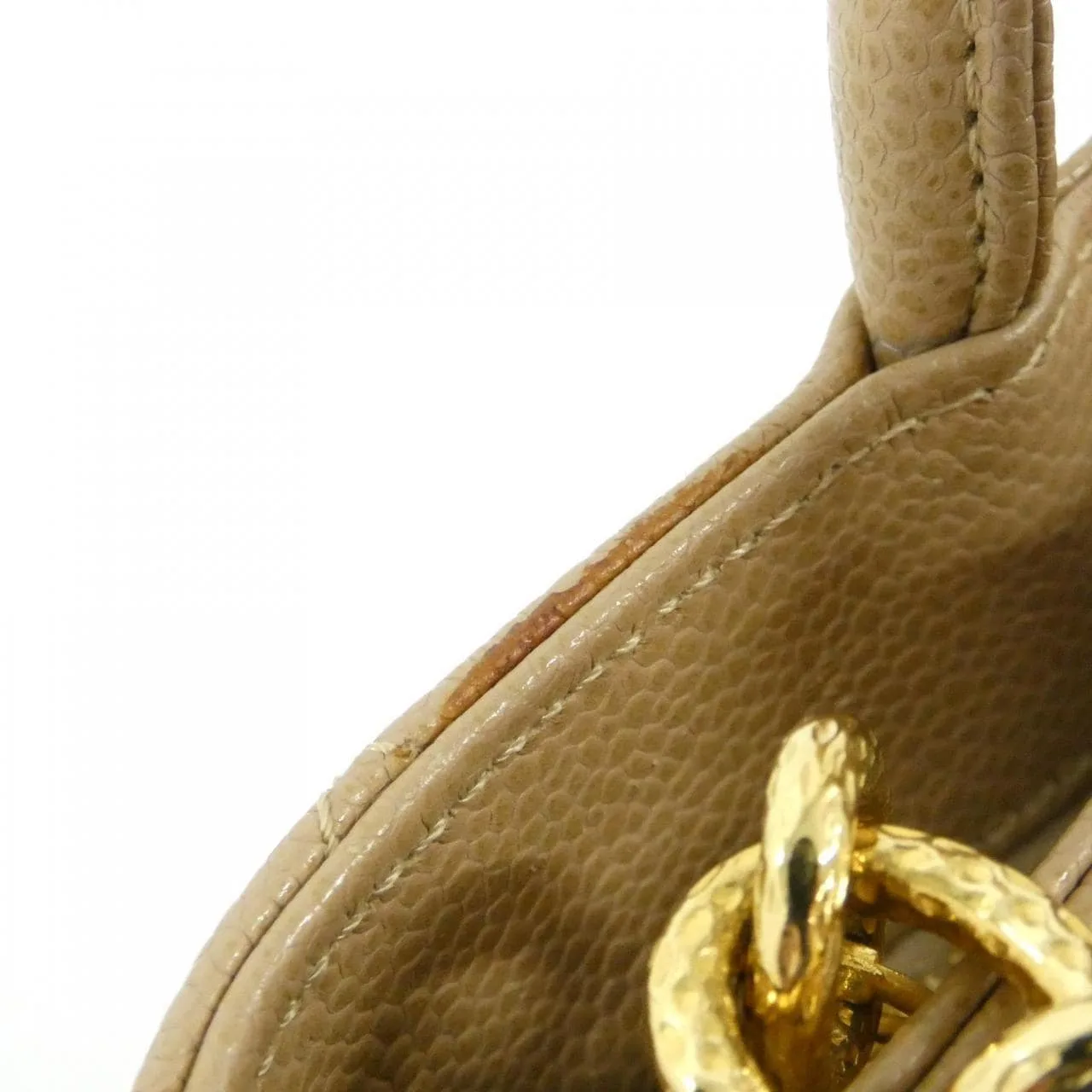 CHANEL Matelasse 1804 Handbag Grained Calfskin Beige Grained Calfskin Rank A - Thumbnail 7