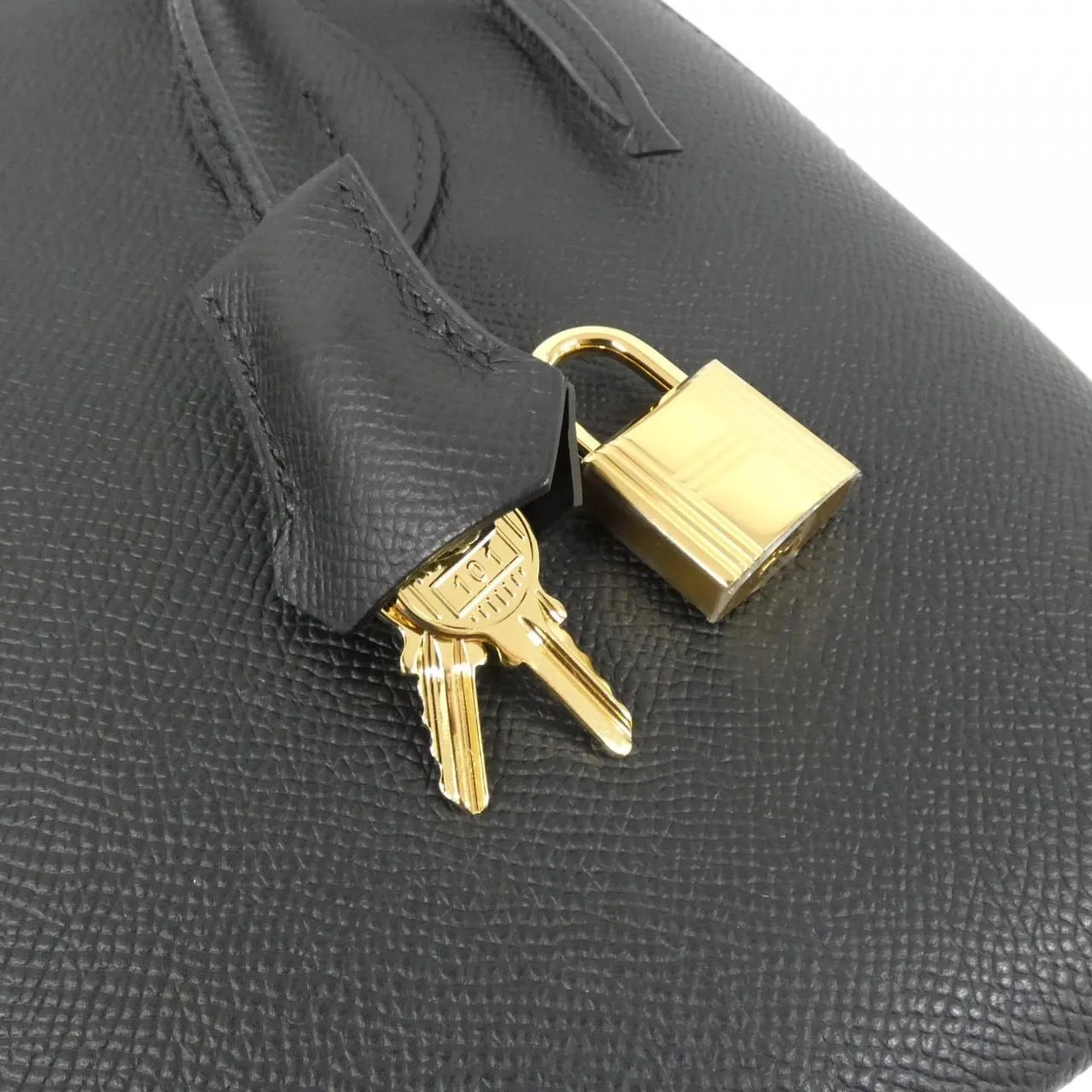 HERMES Bolide 082798CC Handbag Epsom Black Epsom Leather Rank A - Thumbnail 3