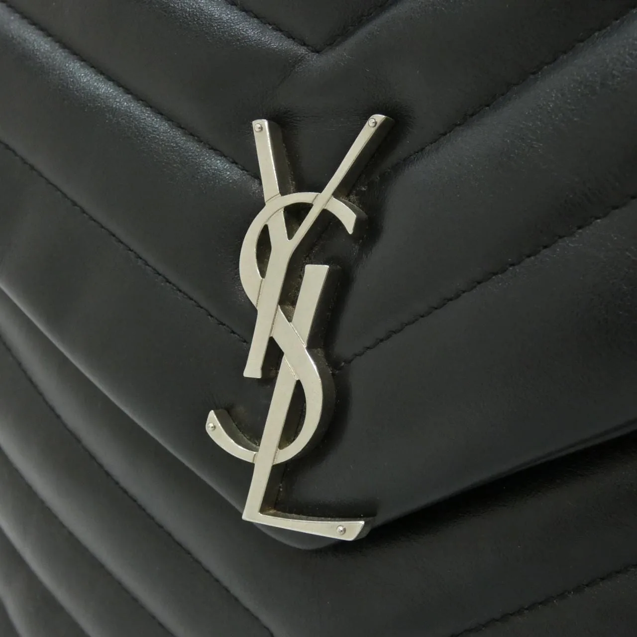 SAINT LAURENT Loulou 459749 DV726 肩背包 黑色 中古品A - 縮圖 4