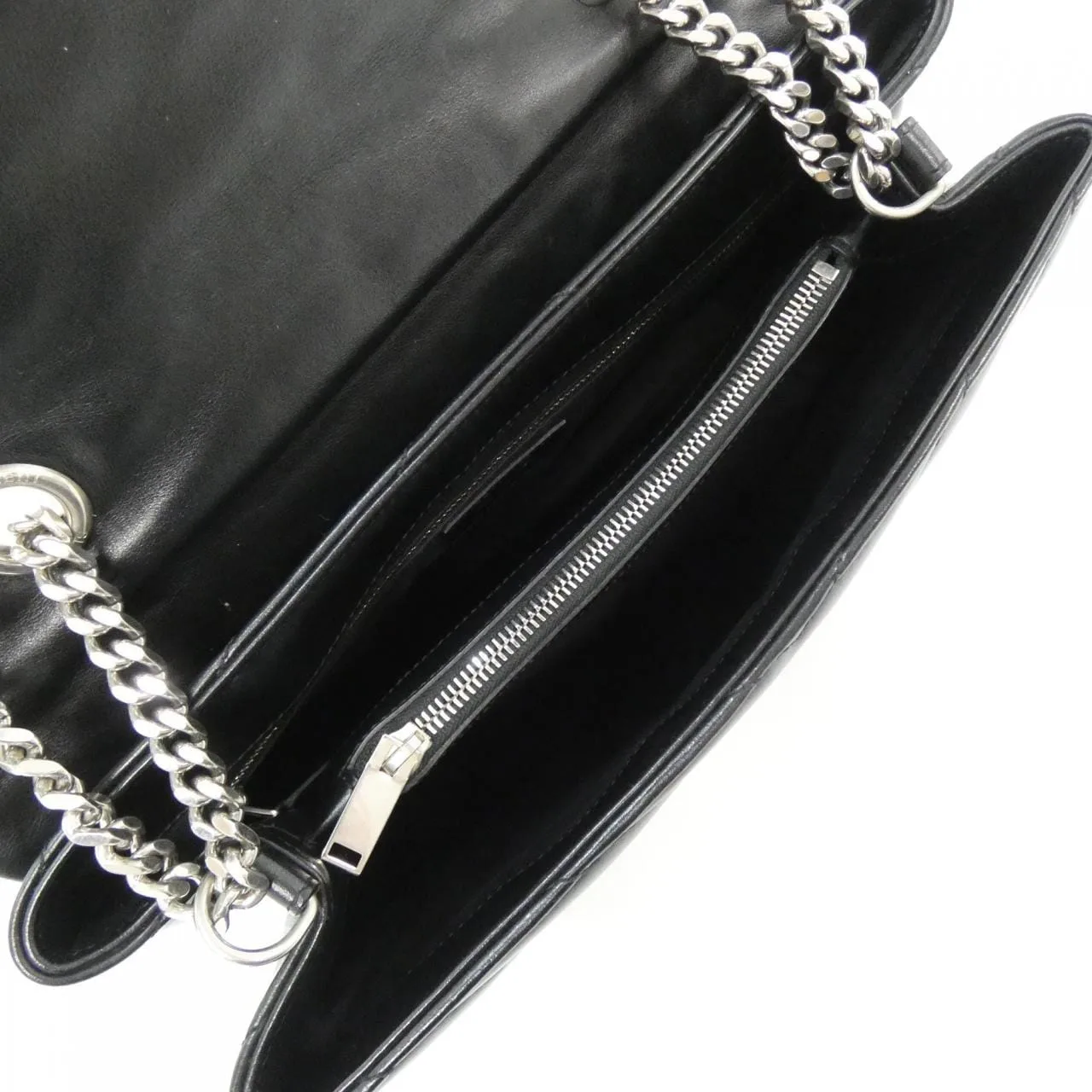 SAINT LAURENT Loulou 459749 DV726 肩背包 黑色 中古品A - 縮圖 10