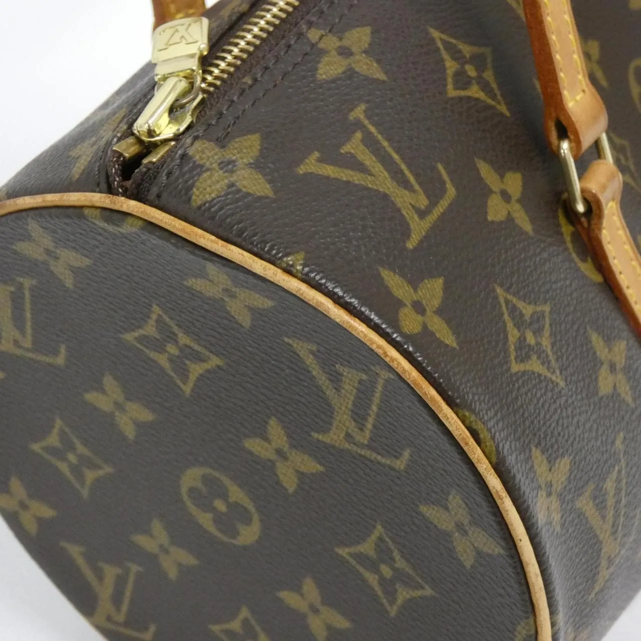 LOUIS VUITTON Papillon M51385 Handbag Monogram 黑色 Monogram 中古品B - 縮圖 4