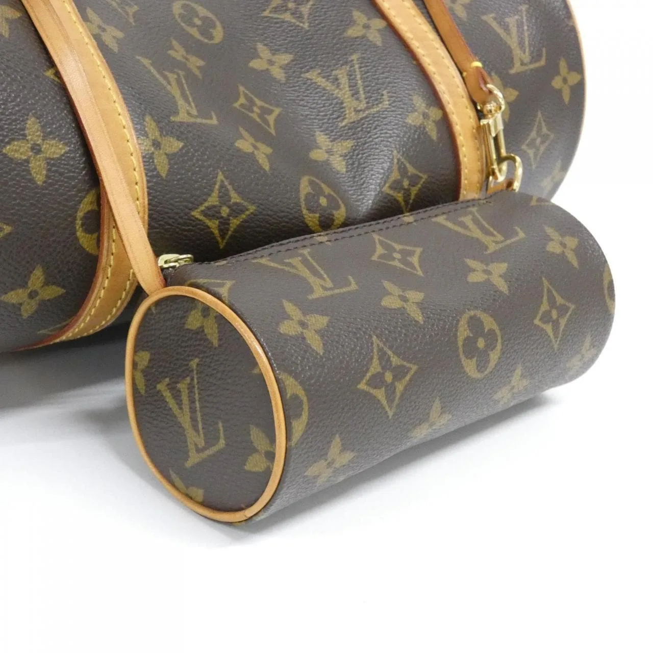 LOUIS VUITTON Papillon M51385 Handbag Monogram 黑色 Monogram 中古品B - 縮圖 8
