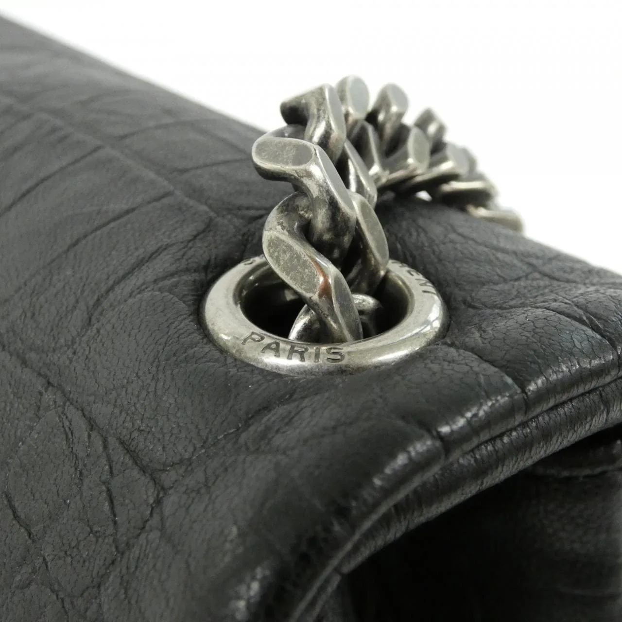 SAINT LAURENT 574106 C9H0D 肩背包 皮革 黑色 皮革 中古品A - 縮圖 7