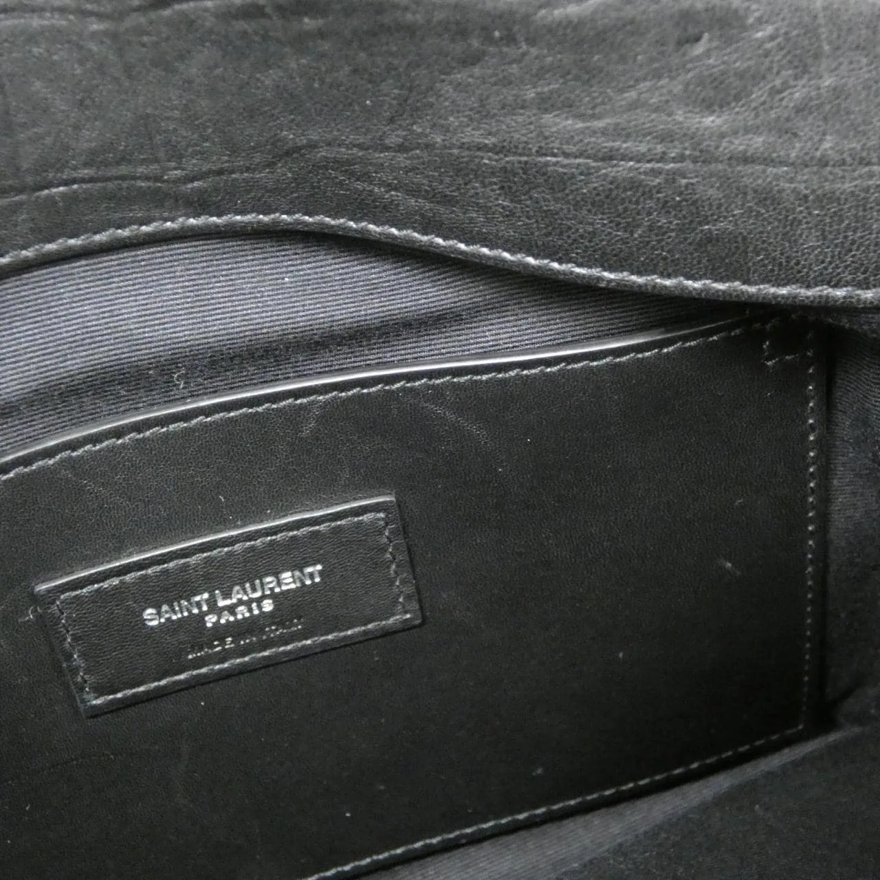 SAINT LAURENT 574106 C9H0D 肩背包 皮革 黑色 皮革 中古品A - 縮圖 10