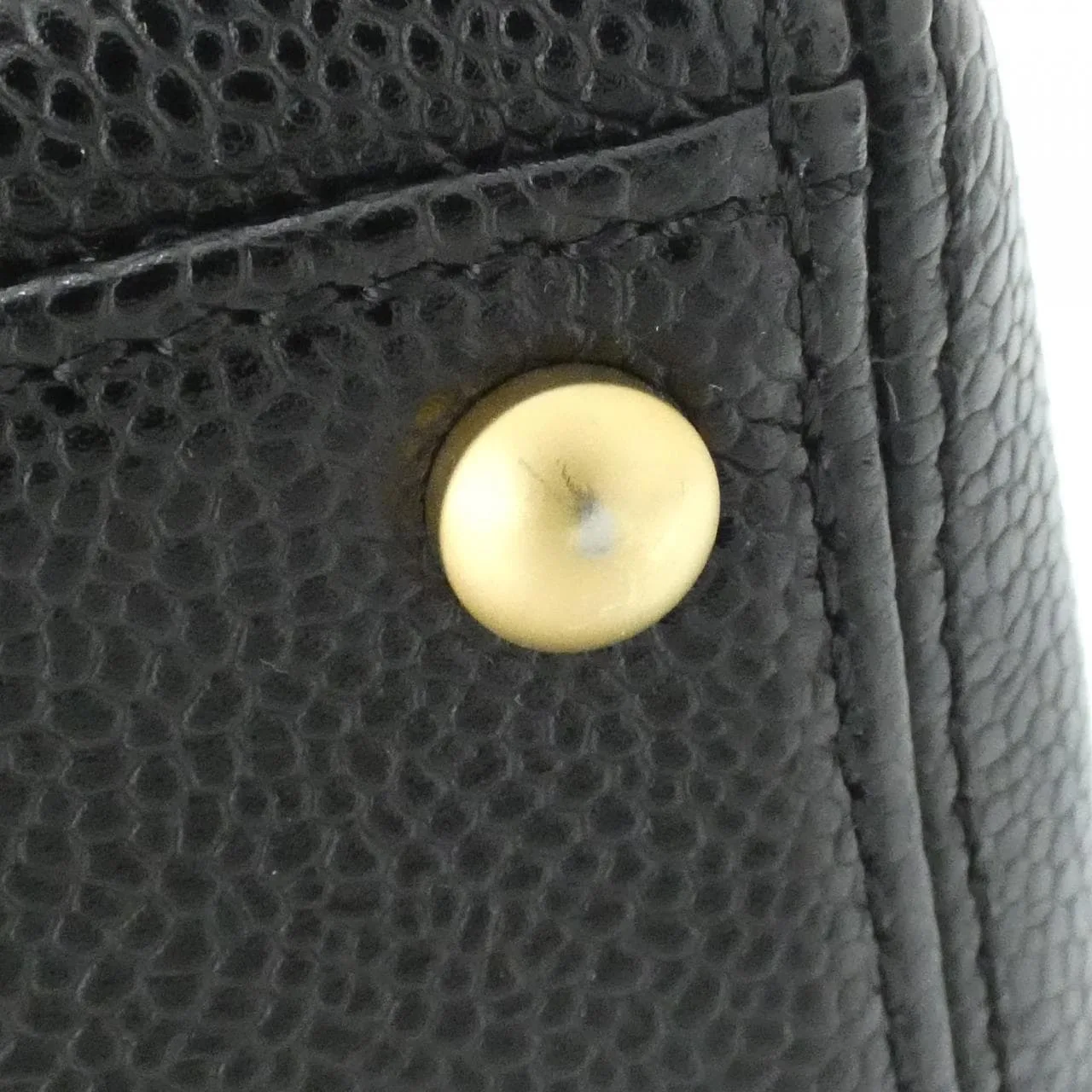 CHANEL 25659 Shoulder Grained Calfskin 黑色 荔枝紋牛皮 中古品A - 縮圖 2