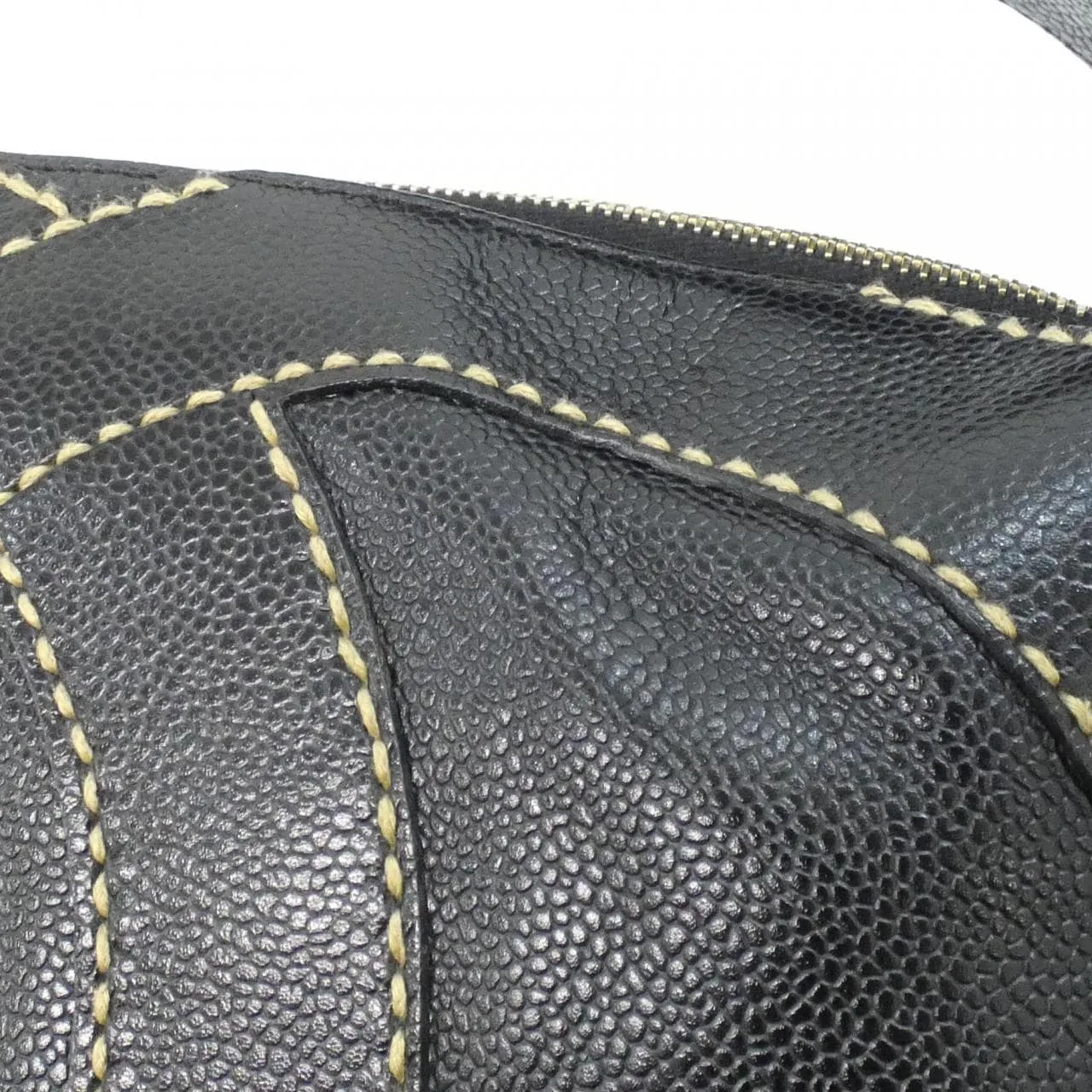 CHANEL 25659 Shoulder Grained Calfskin 黑色 荔枝紋牛皮 中古品A - 縮圖 3