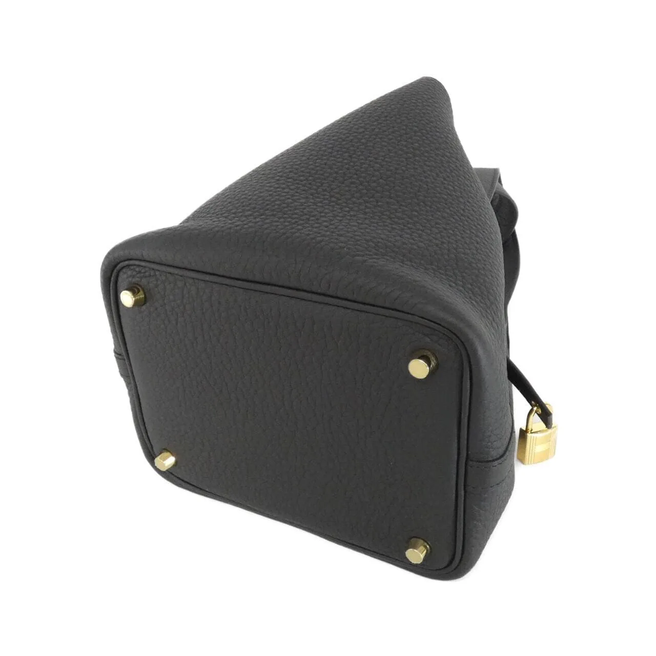 HERMES Picotin 056289CC Handbag Clemence Black Clemence Leather Unused - Thumbnail 2