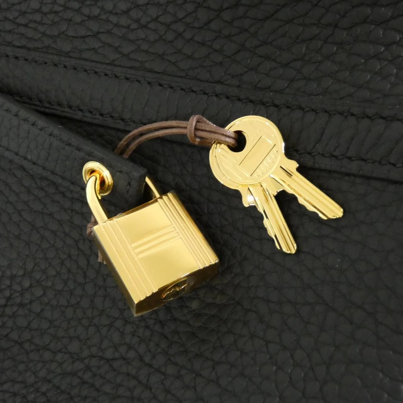 HERMES Picotin 056289CC Handbag Clemence Black Clemence Leather Unused - Thumbnail 3