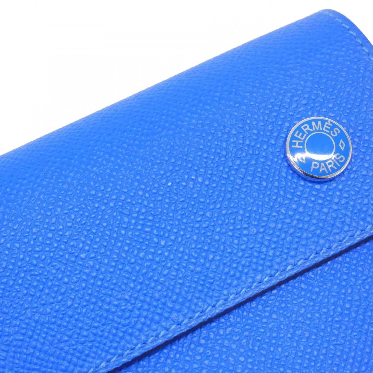 HERMES 085099CK Wallet Epsom Blue Epsom Leather Rank A - Thumbnail 4