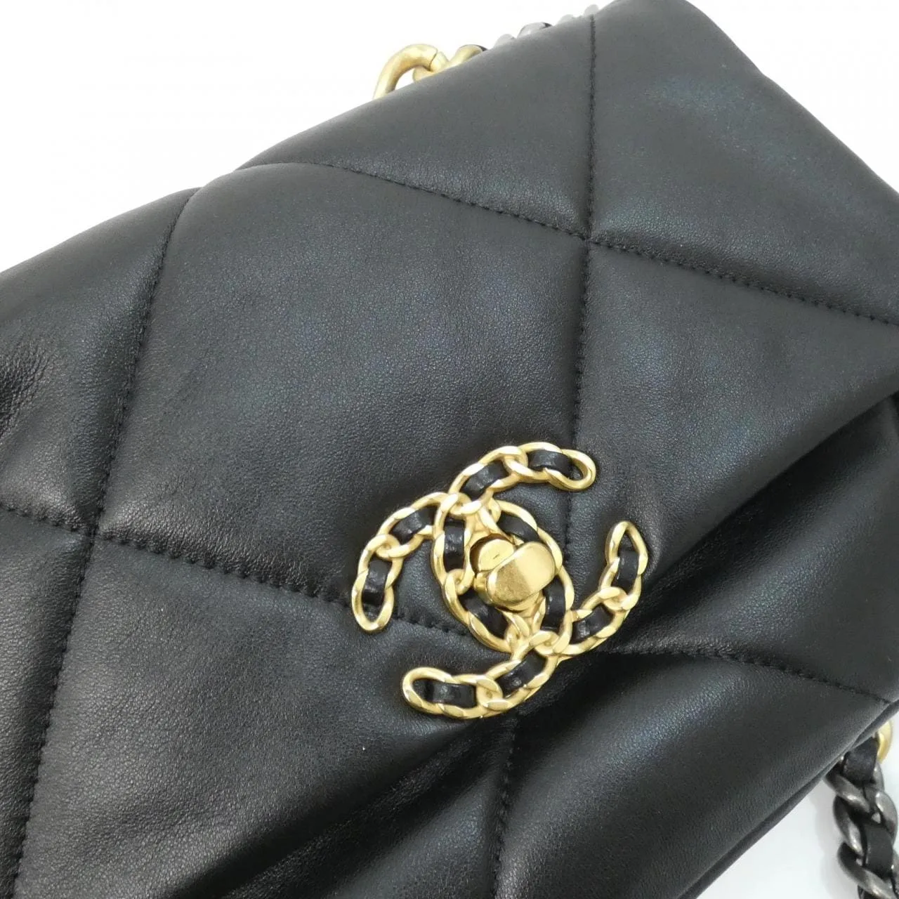 CHANEL Chanel 19 AS1160 Shoulder Lambskin 黑色 羊皮 中古品A - 縮圖 6