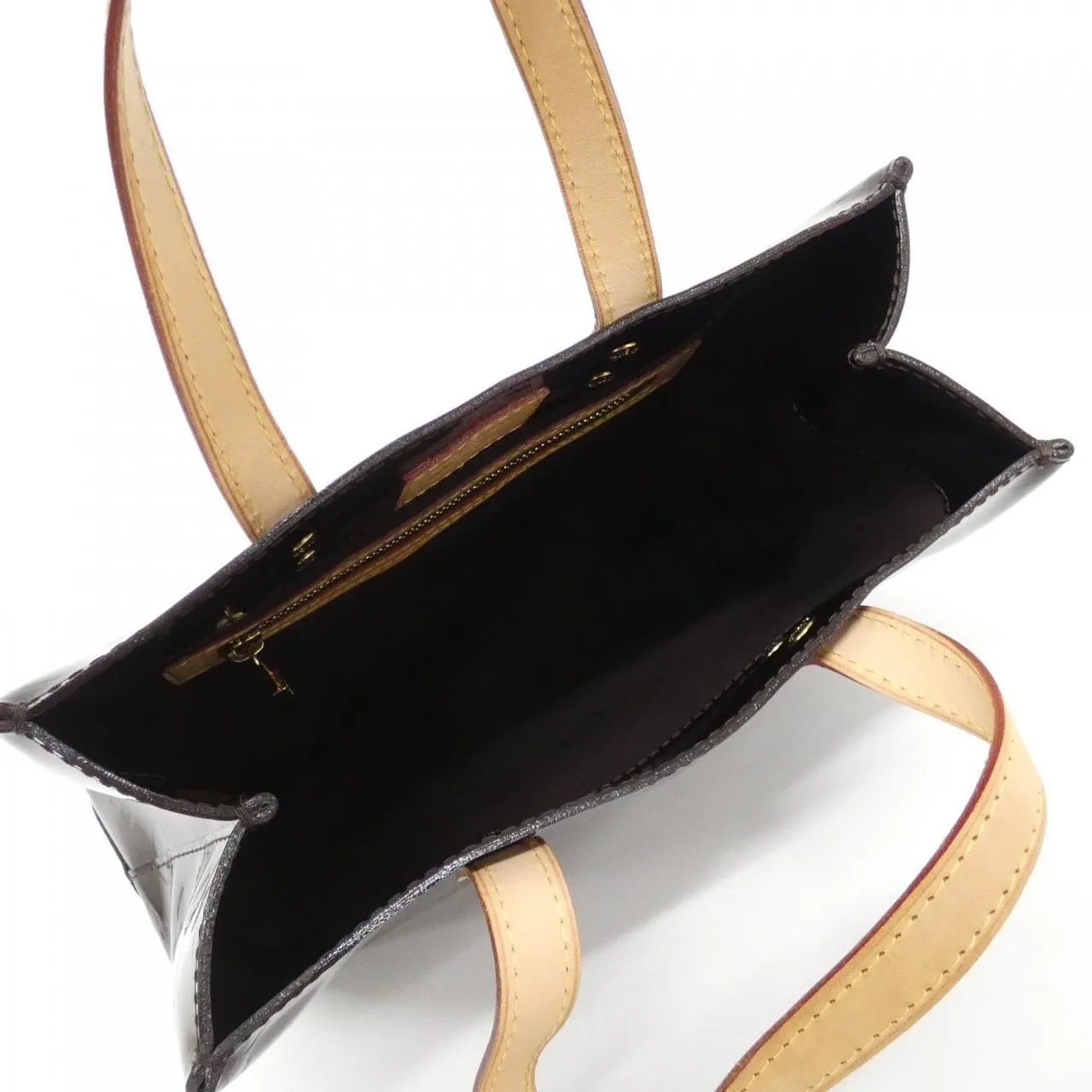 LOUIS VUITTON M91993 Handbag Vernis 黑色 Vernis 中古品A - 縮圖 4