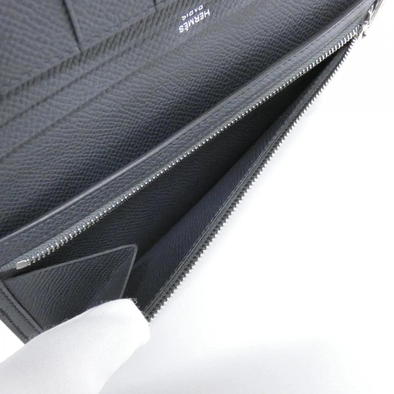 HERMES 082387CK Wallet Epsom Black Epsom Leather Rank A - Thumbnail 6