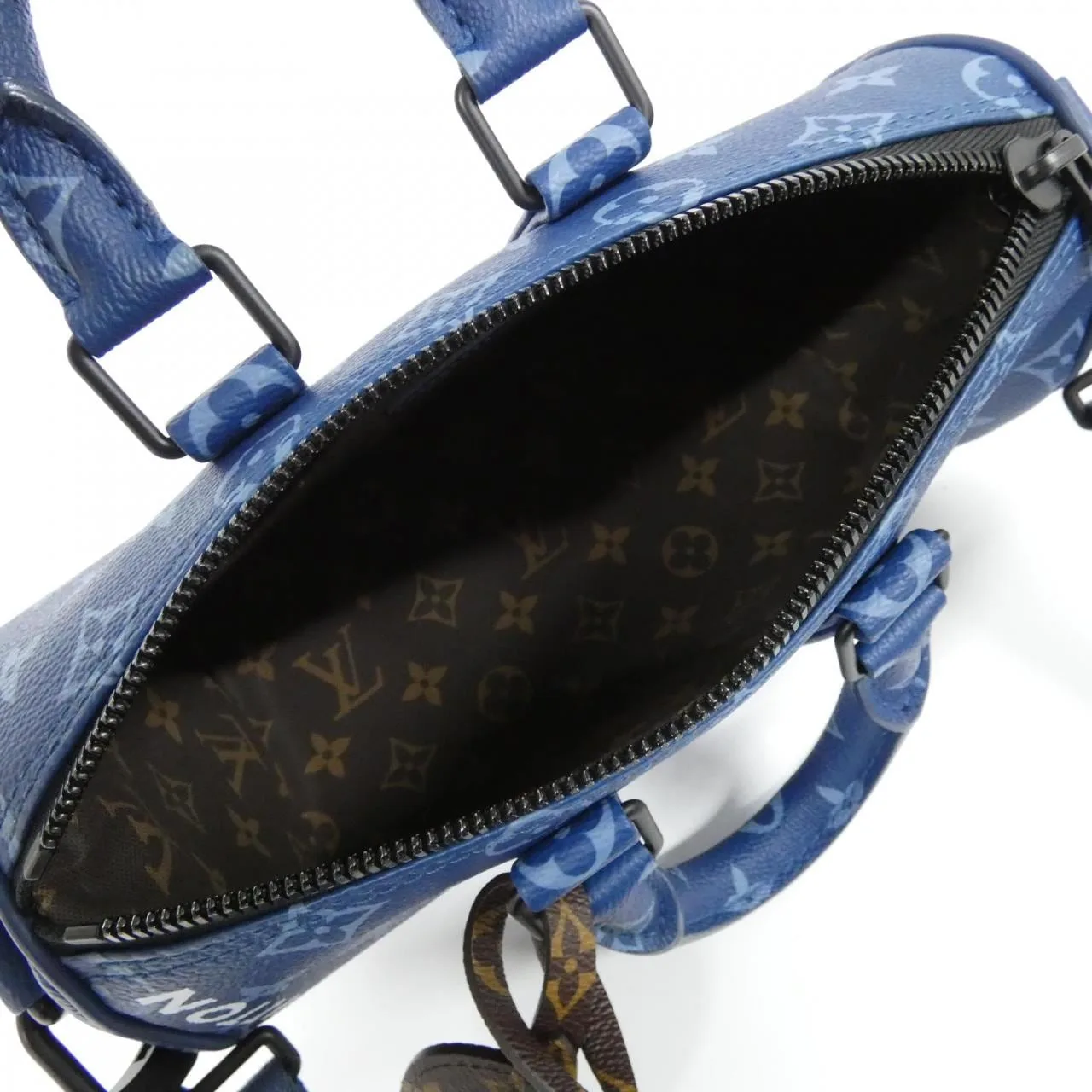LOUIS VUITTON Keepall M46803 Boston Monogram 藍色 Monogram 中古品A - 縮圖 4