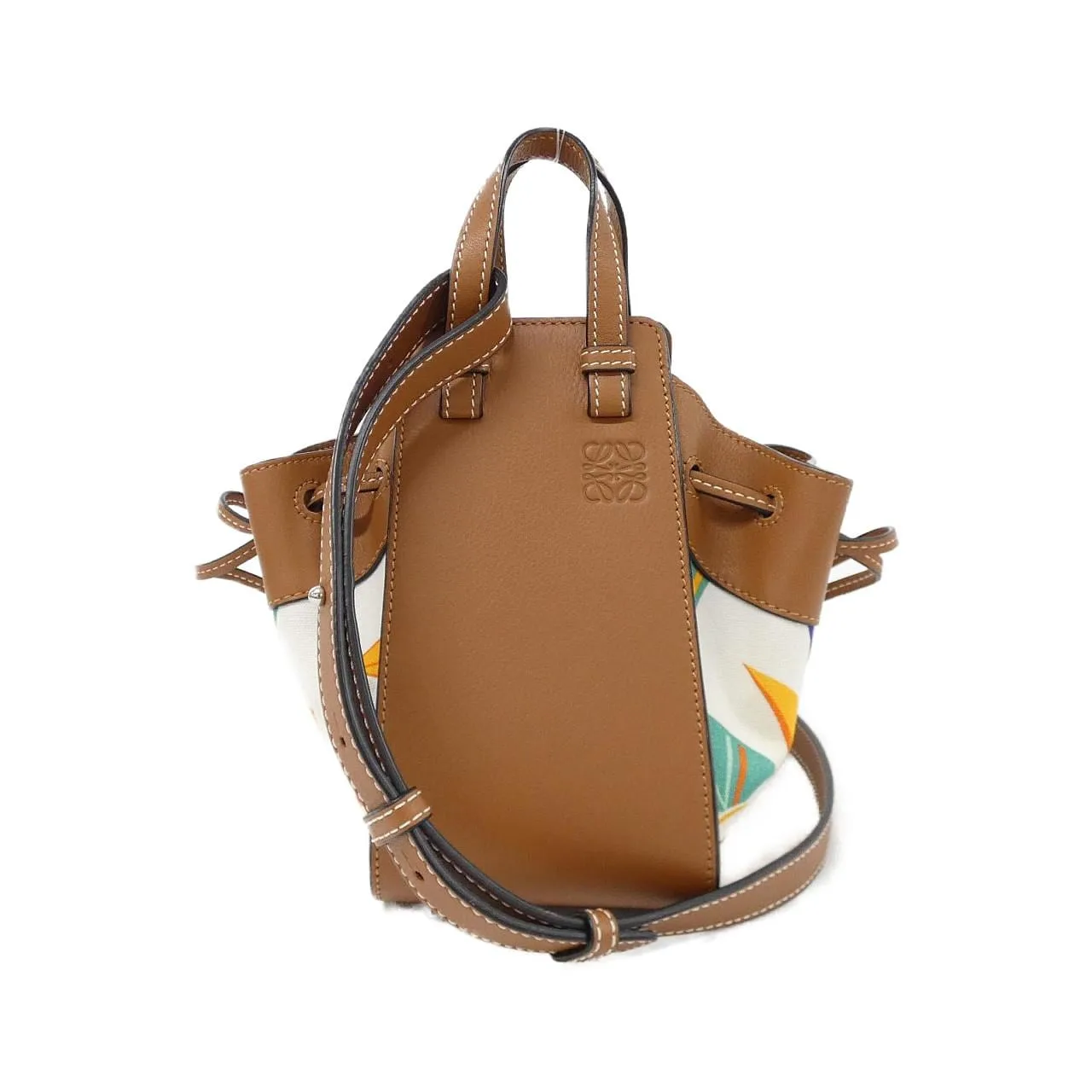 LOEWE Hammock 328 72 V07 Shoulder Canvas White