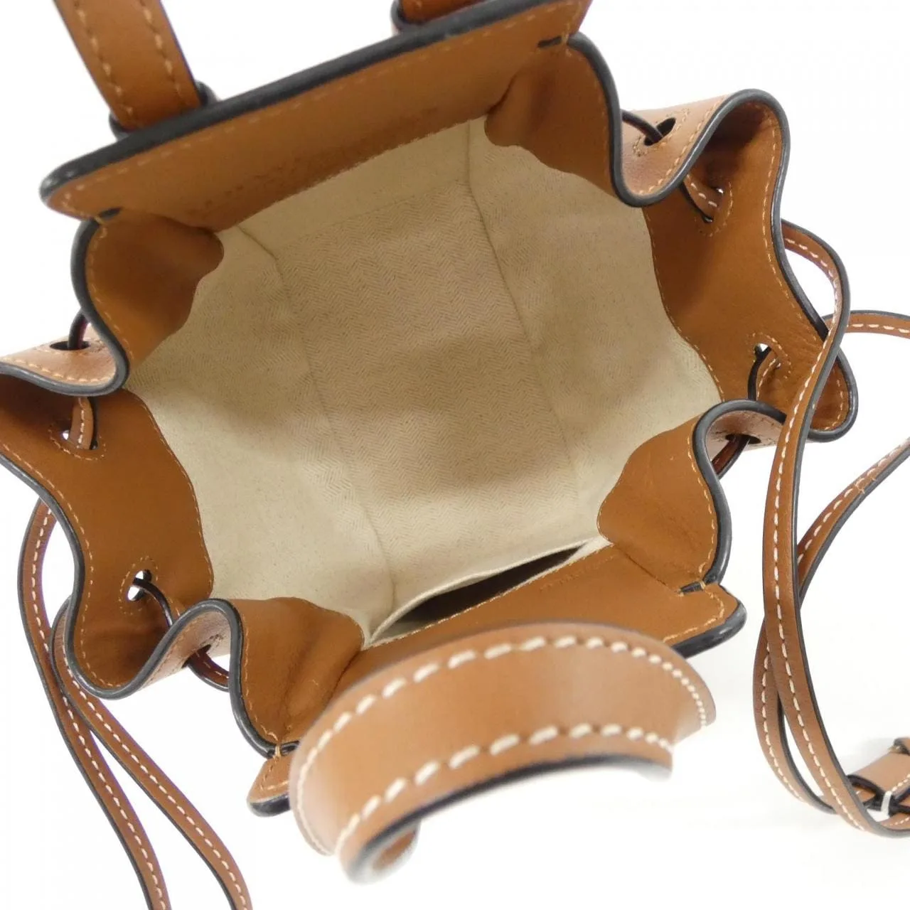 LOEWE Hammock 328 72 V07 Shoulder Canvas 白色 帆布 中古品A - 縮圖 6