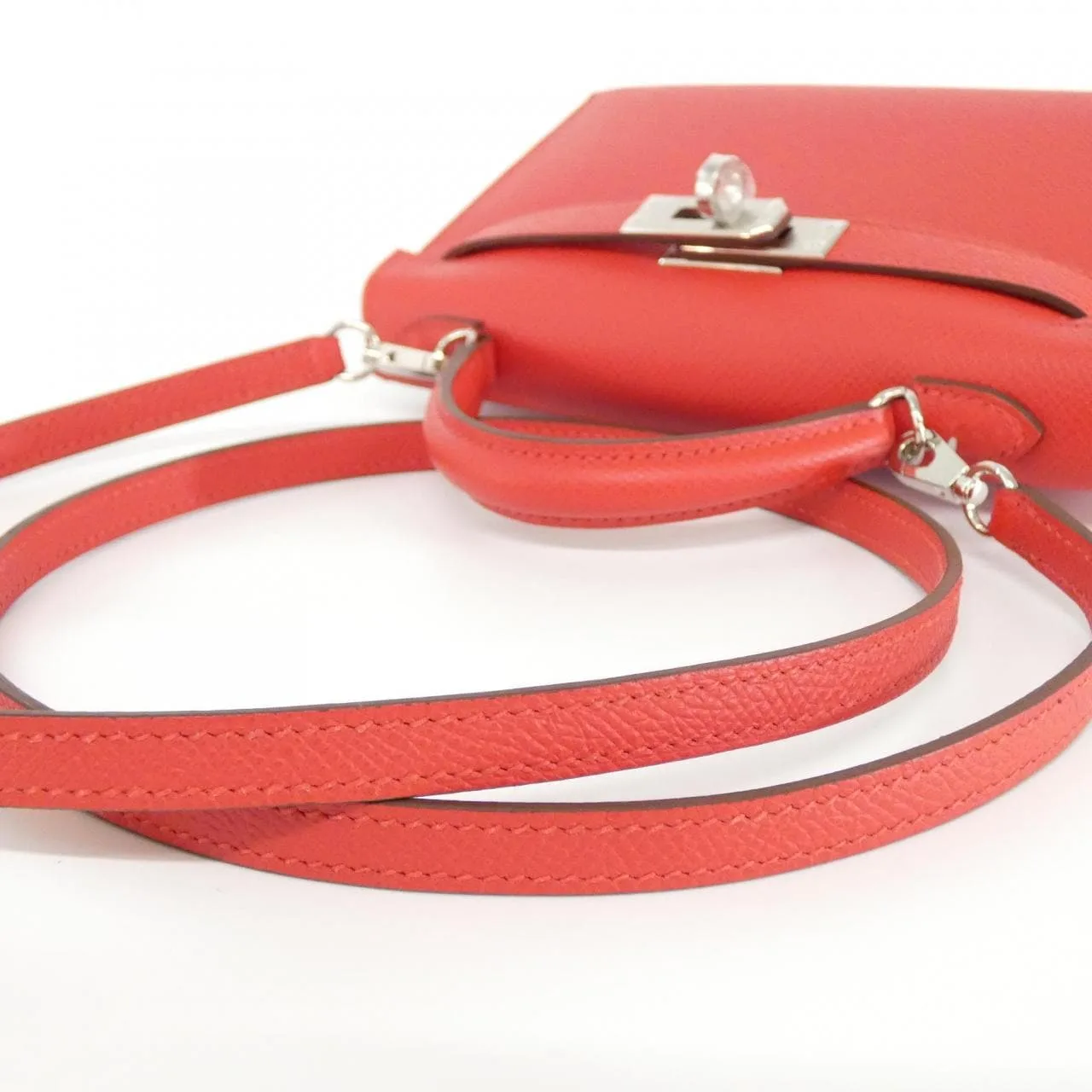 HERMES Kelly 071302CK Handbag Epsom Rouge Epsom Leather Unused - Thumbnail 4