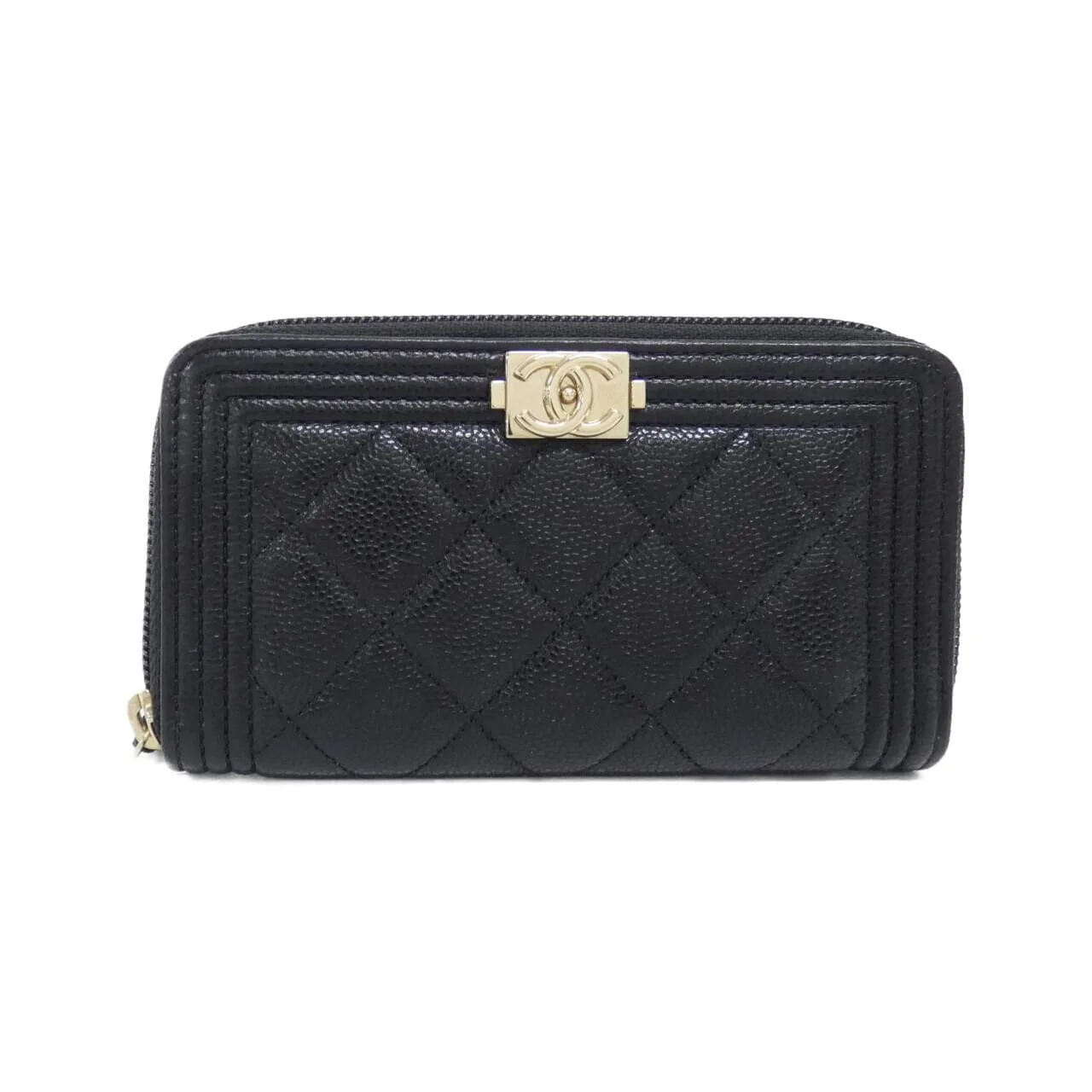 CHANEL Boy Chanel 80566 銀包 荔枝紋牛皮